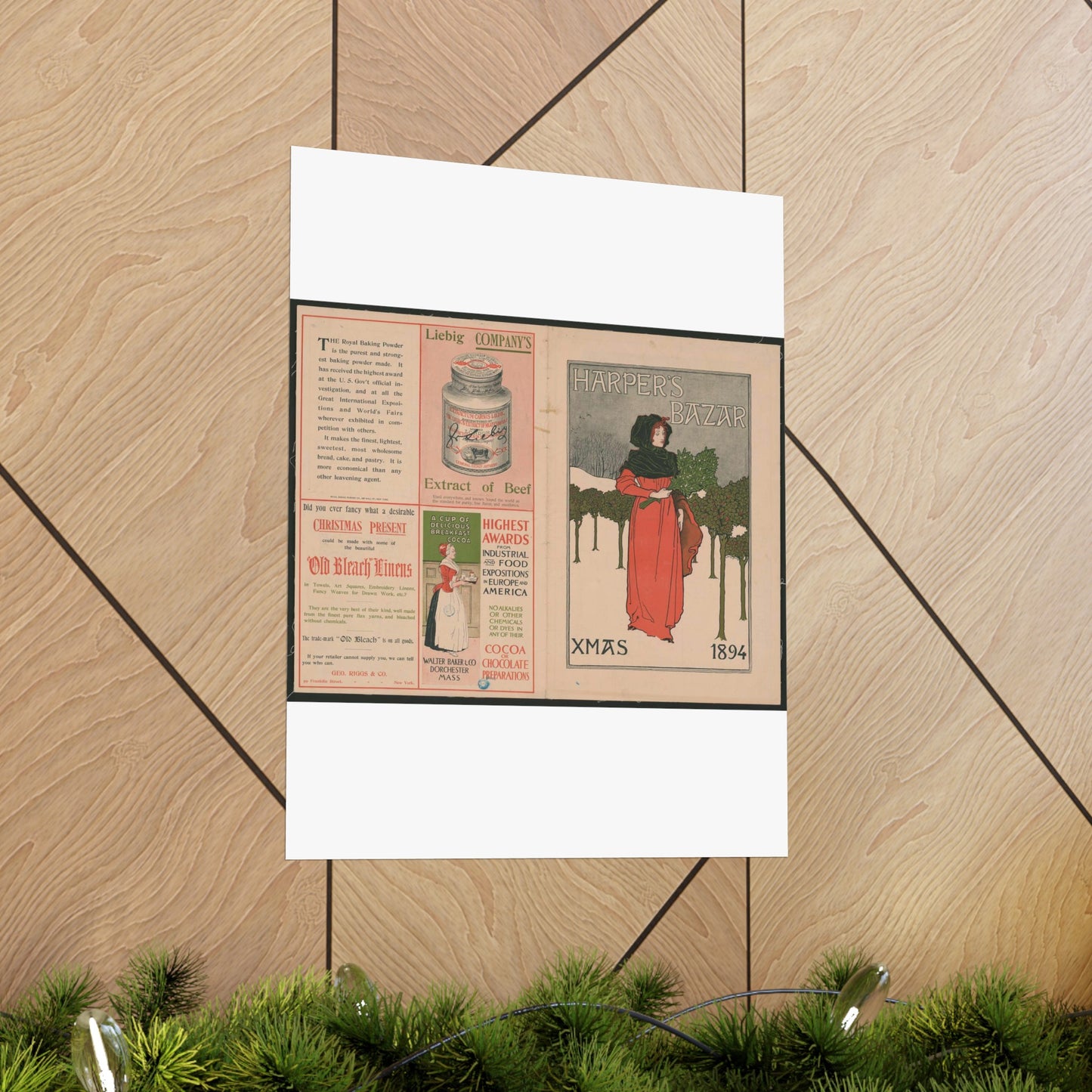 Louis Rhead - Harper's Bazar, Xmas 1894 LCCN2015646920 High Quality Matte Wall Art Poster for Home, Office, Classroom