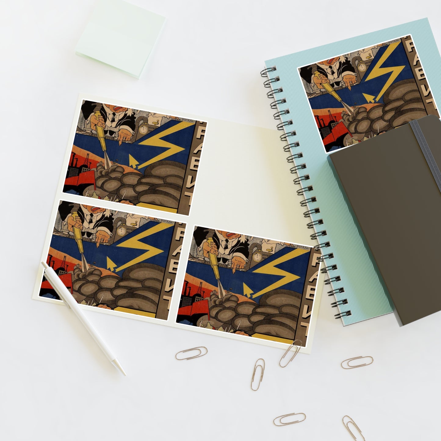 Удар врага направит мимо работа Доброхима Laminated UV Protective Vinyl Stickers