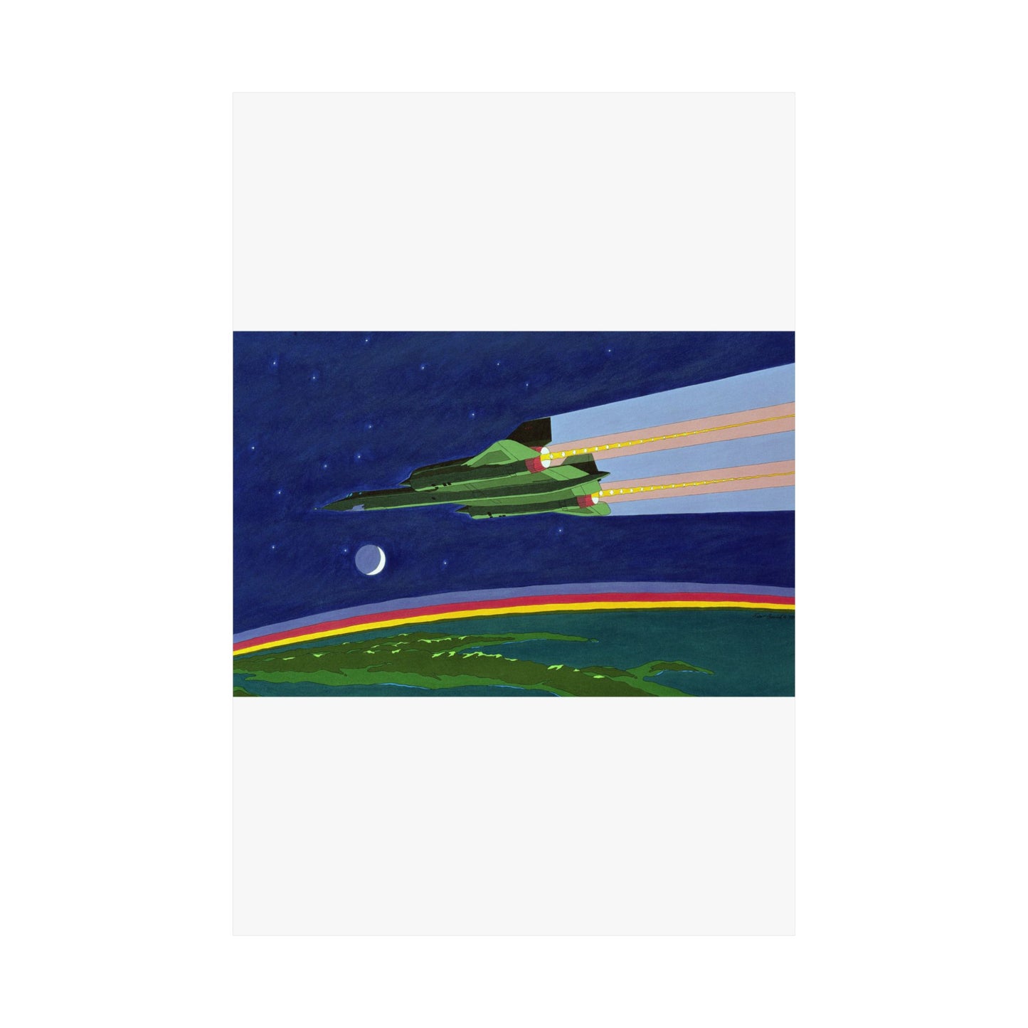 Artwork: "Blackbird at Sunrise" Artist: Bob Bausch, USAF Art Collection High Quality Matte Wall Art Poster for Home, Office, Classroom