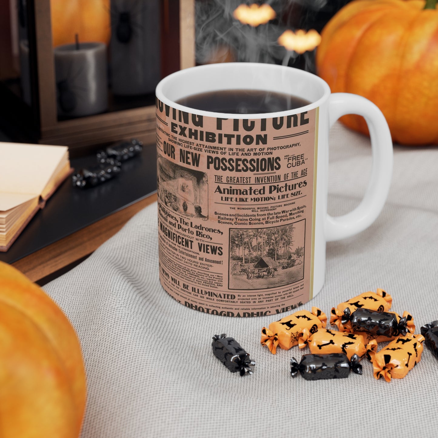 A wonderful animated or moving picture exhibition ... our new possessions ... The Philippines, the Ladrones, Hawaii and Porto Rico, illustrated ... Beautiful Novelty Ceramic Coffee Mug 11oz