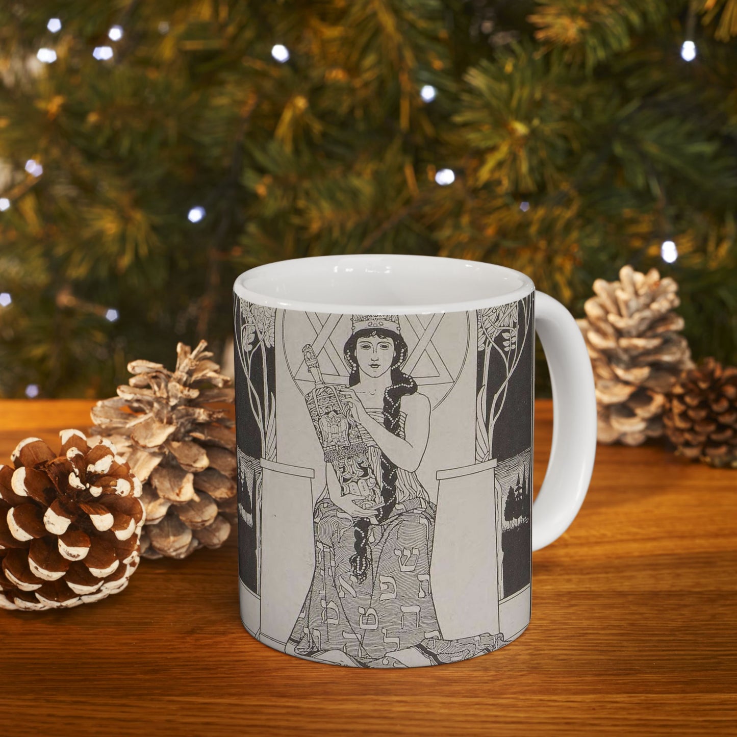 Juda 13 - Art nouveau public domain image Beautiful Novelty Ceramic Coffee Mug 11oz