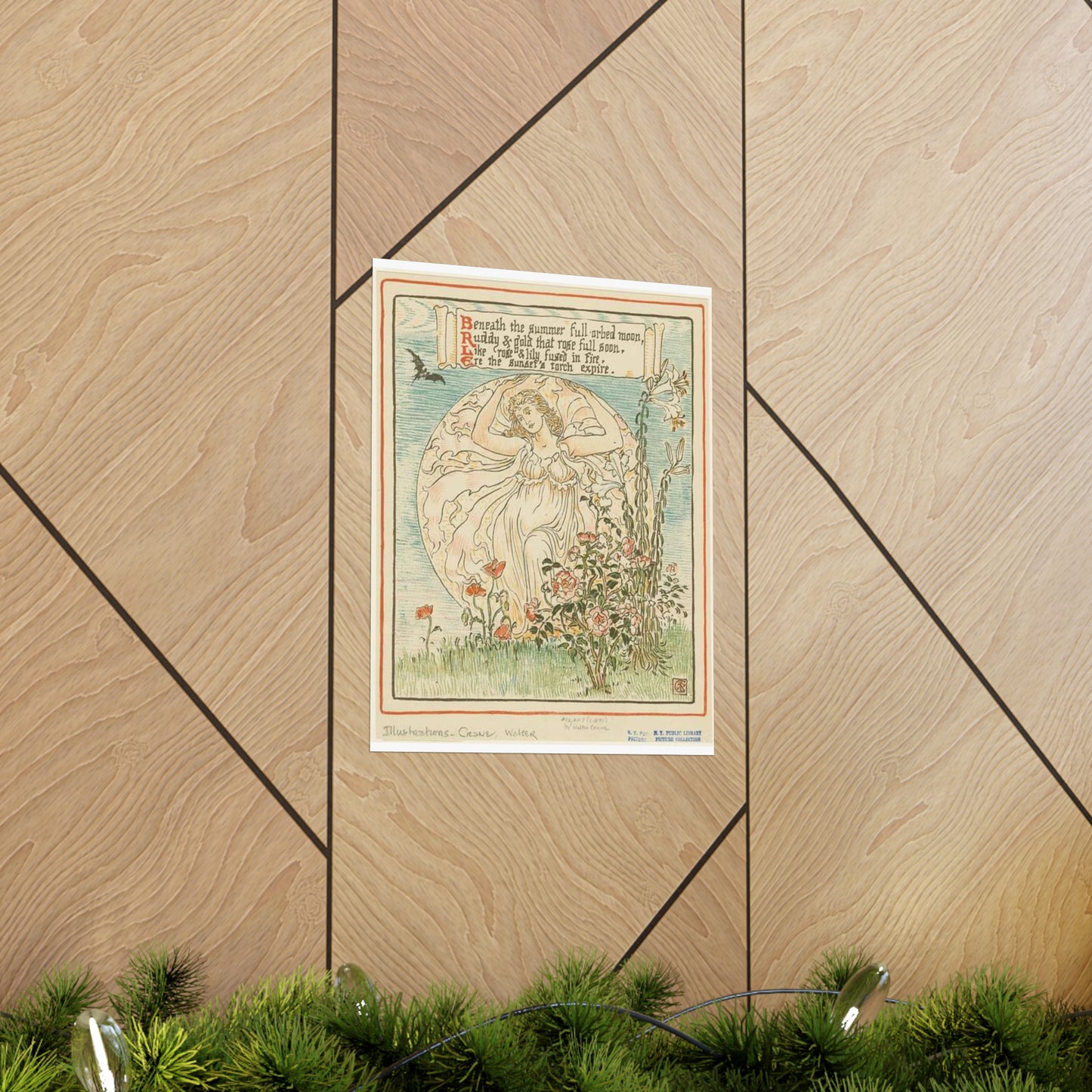 Beneath the summer full-orbed moon, ruddy & gold that rose full soon." High Quality Matte Wall Art Poster for Home, Office, Classroom