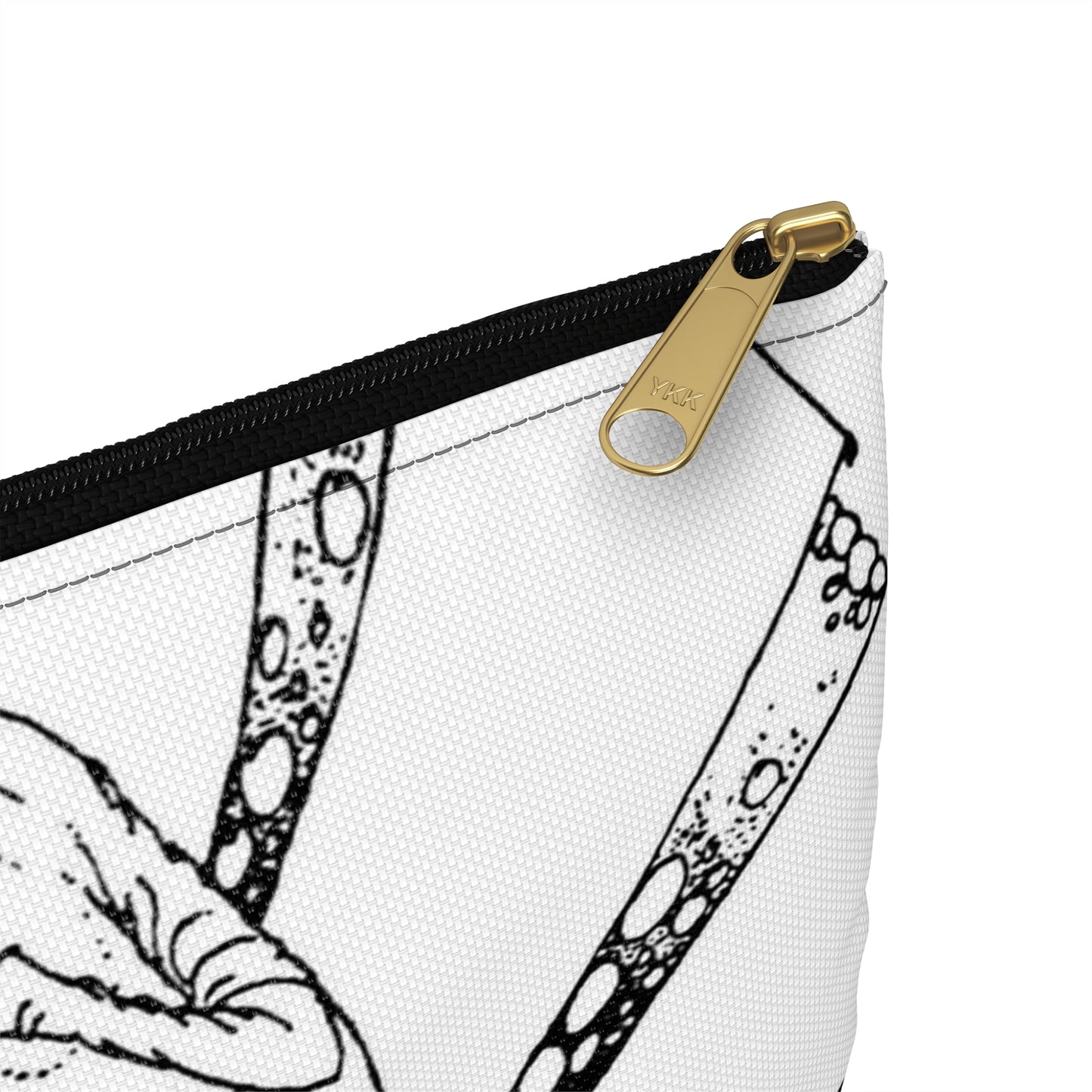 Old french fairy tales 0182 - Art nouveau public domain image Large Organizer Pouch with Black Zipper