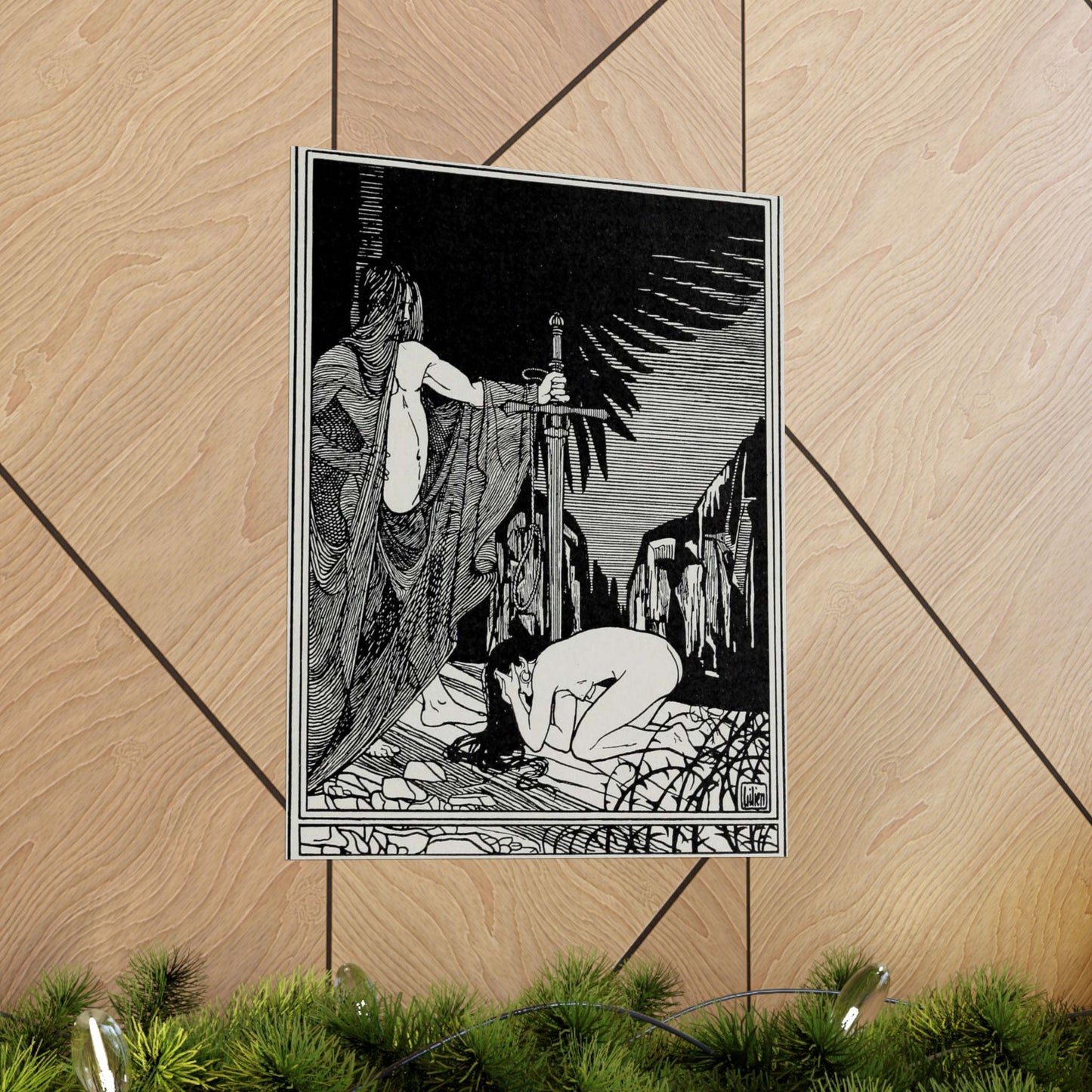 Juda 3 - Art nouveau public domain image High Quality Matte Wall Art Poster for Home, Office, Classroom