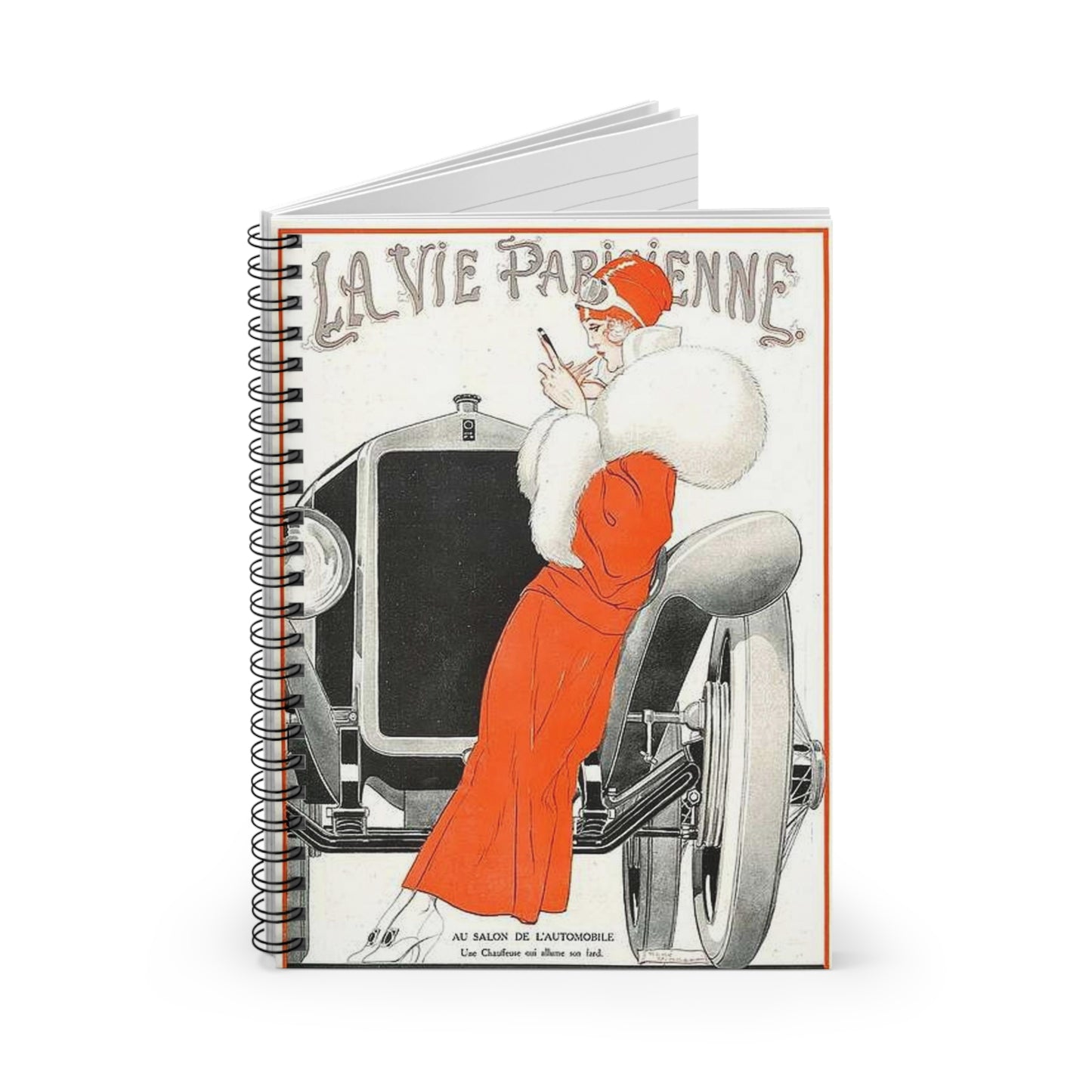 La Vie Parisienne - cover - 14 October 1922 - René Vincent Spiral Bound Ruled Notebook with Printed Cover