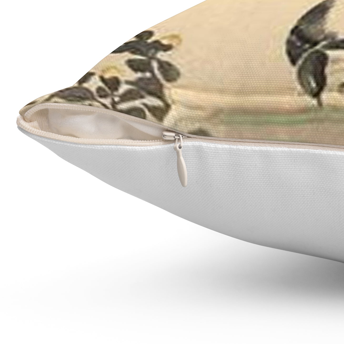 Koson - stonechat, Ohara Koson Decorative Accent Square Pillow