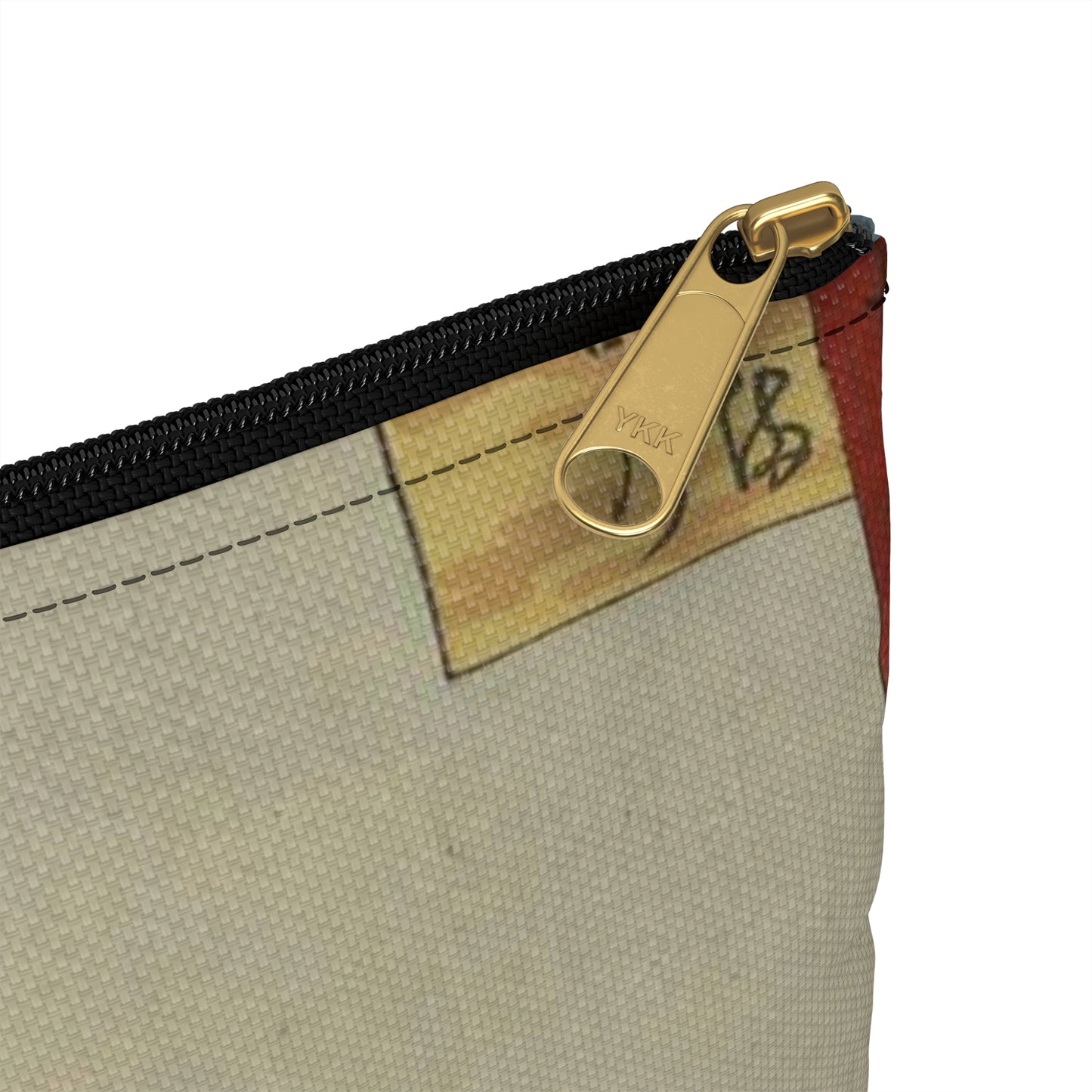 Gajō icchō, Ando Hiroshige - Public domain portrait drawing Large Organizer Pouch with Black Zipper