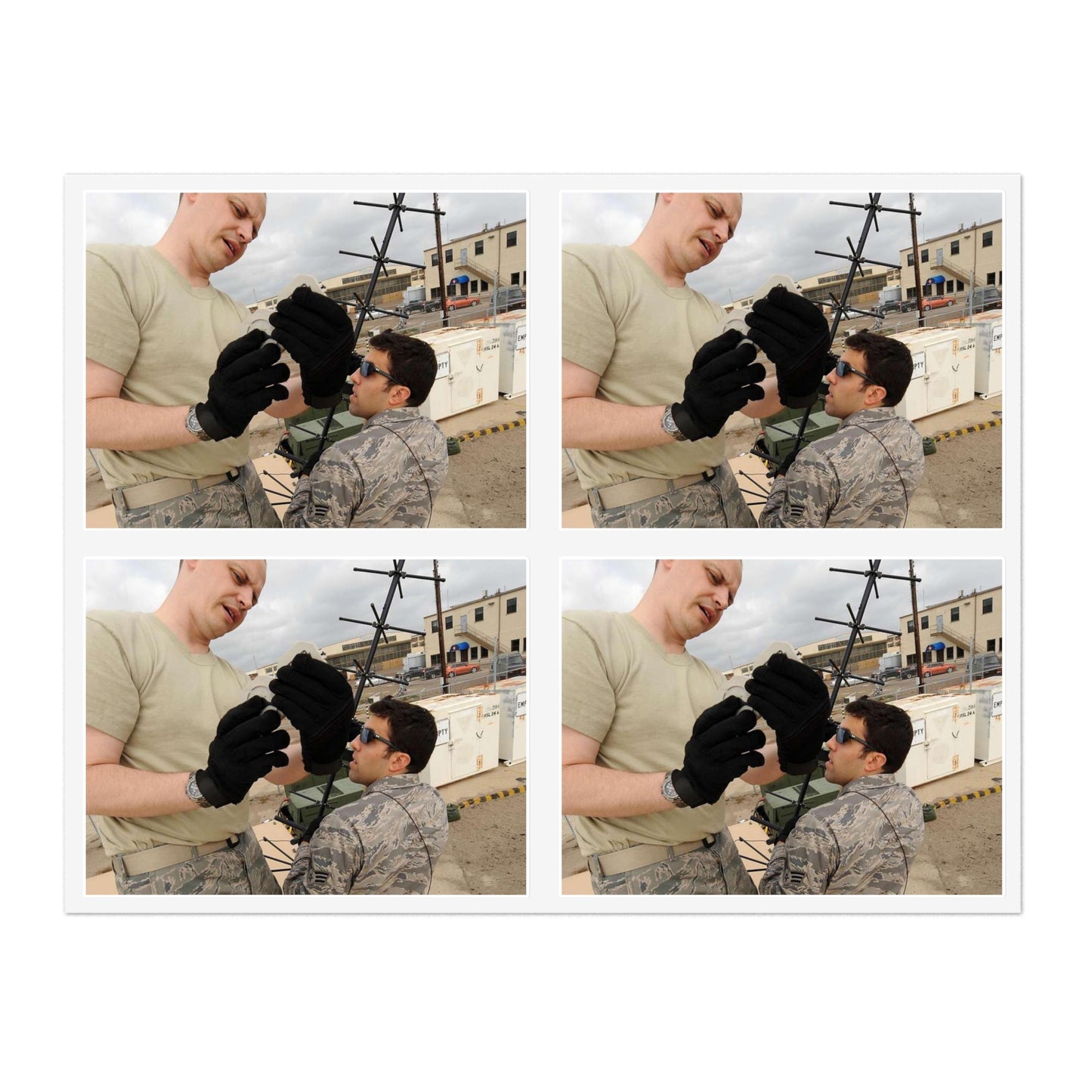U.S. Air Force Master Sgt. Joseph Verant and Senior Laminated UV Protective Vinyl Stickers