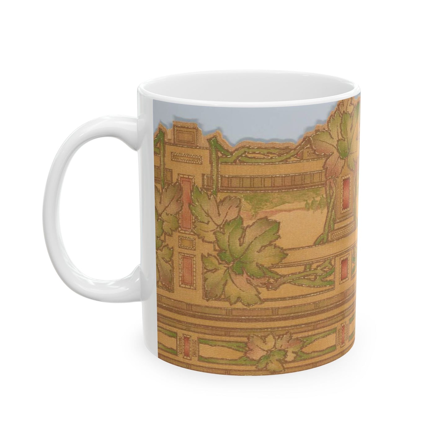 Wallpaper - A picture of a painting on a wall Beautiful Novelty Ceramic Coffee Mug 11oz