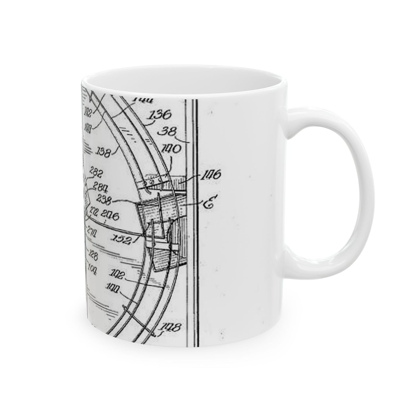 Patent drawing - Hammond card table mechanism - . Public domain image Beautiful Novelty Ceramic Coffee Mug 11oz