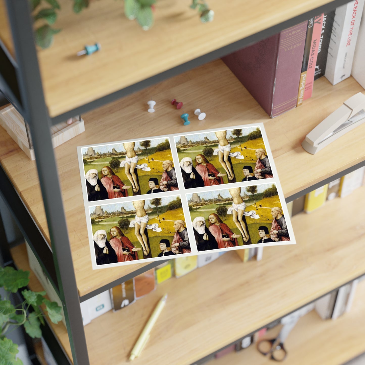 Hieronymus Bosch - CrucifixionWithADonorBosch Laminated UV Protective Vinyl Stickers