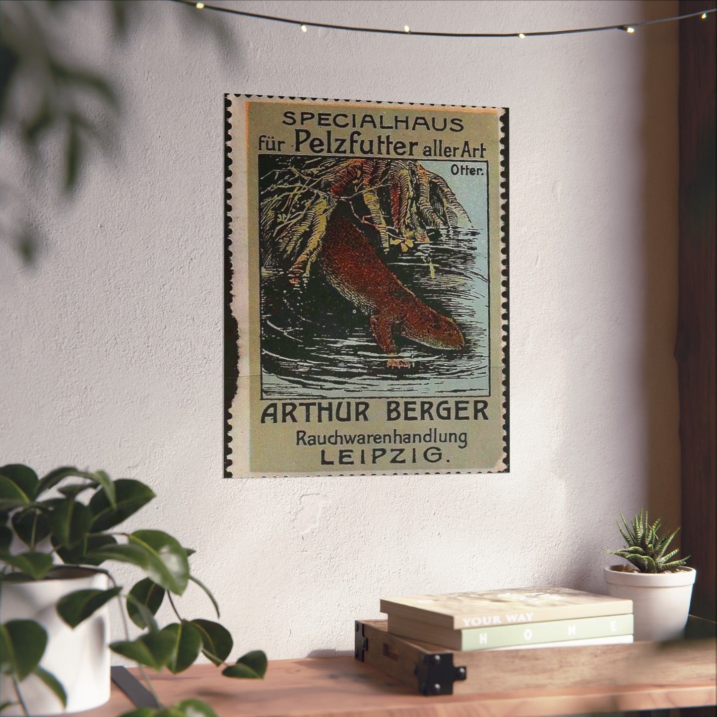 Arthur Berger, fur trader in Leipzig, c. 1910, brand advertisings (07) High Quality Matte Wall Art Poster for Home, Office, Classroom