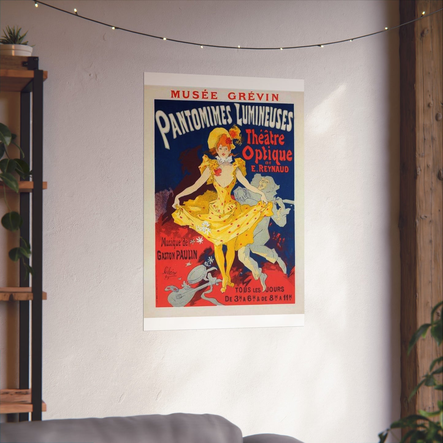 Affiche pour le Musée Grévin, "Pantomimes lumineuses". High Quality Matte Wall Art Poster for Home, Office, Classroom
