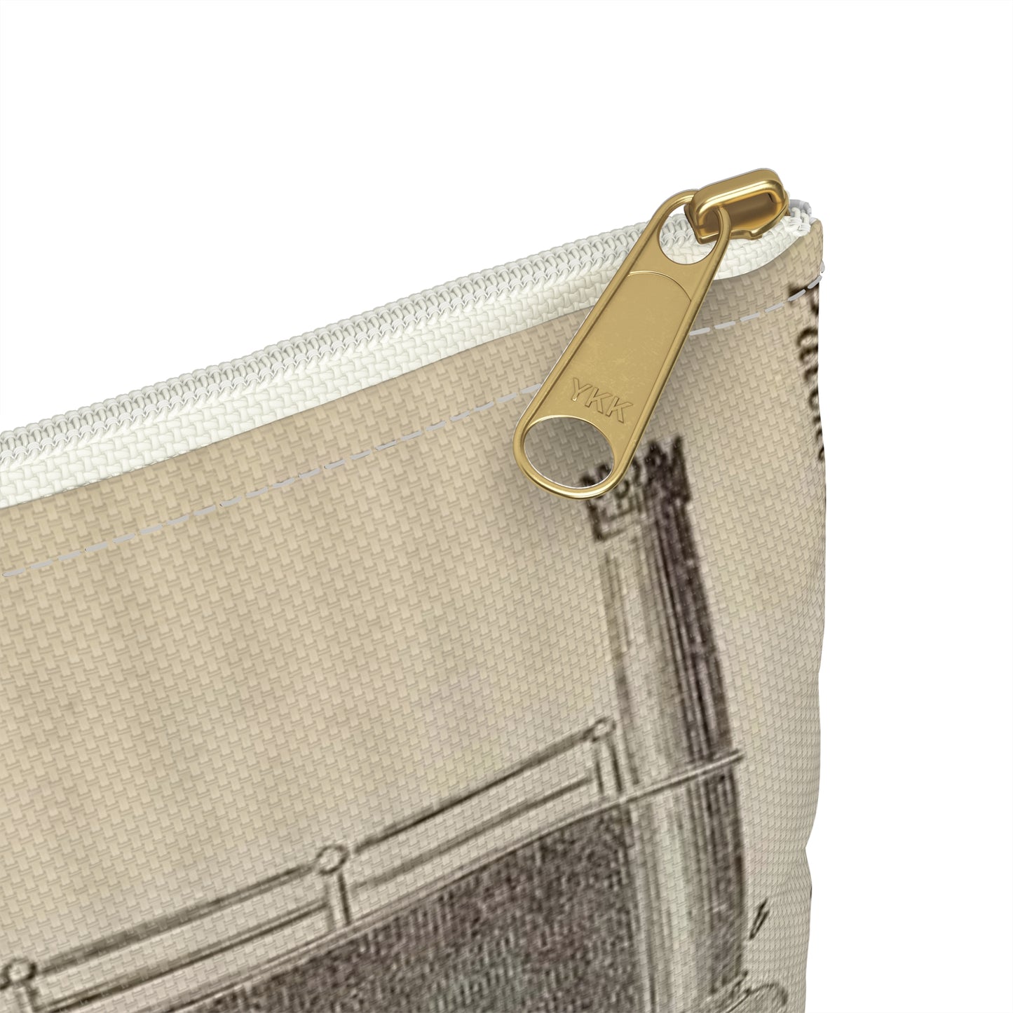 Patent Drawing of Engine - Patent steam coach, by the late Mr. David Gordon Public domain image Large Organizer Pouch with Black Zipper
