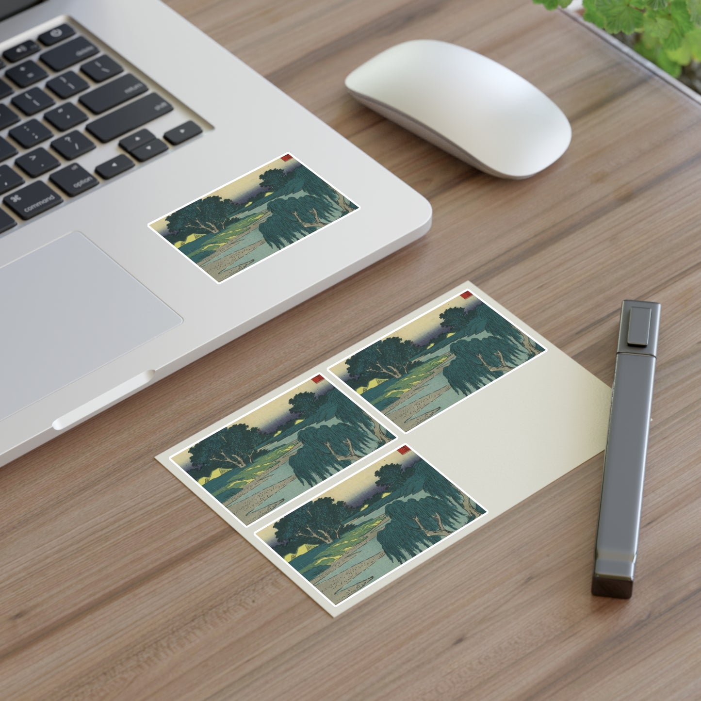 Fujieda, Andō Hiroshige - Public domain portrait drawing Laminated UV Protective Vinyl Stickers