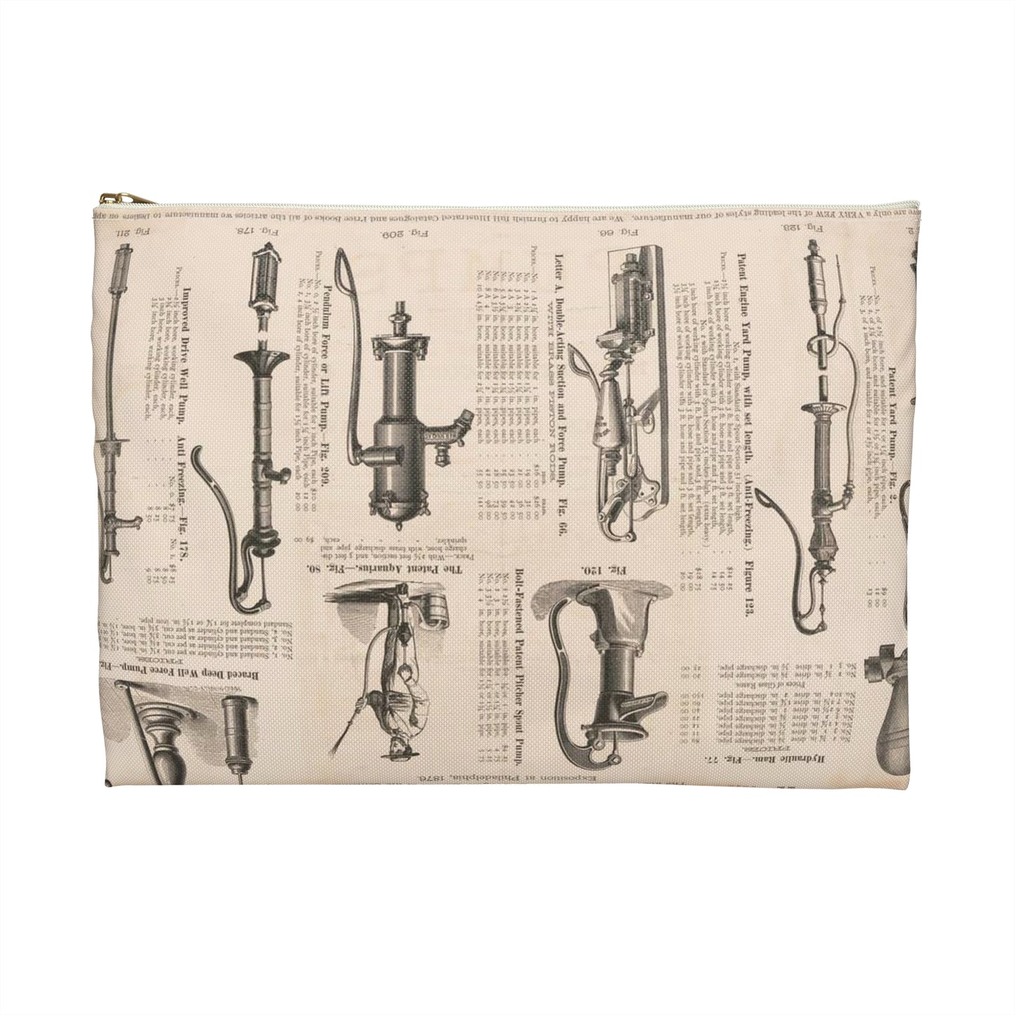 W. & B. Douglas, the oldest and most extensive manufacturers in the world of pumps Large Organizer Pouch with Black Zipper