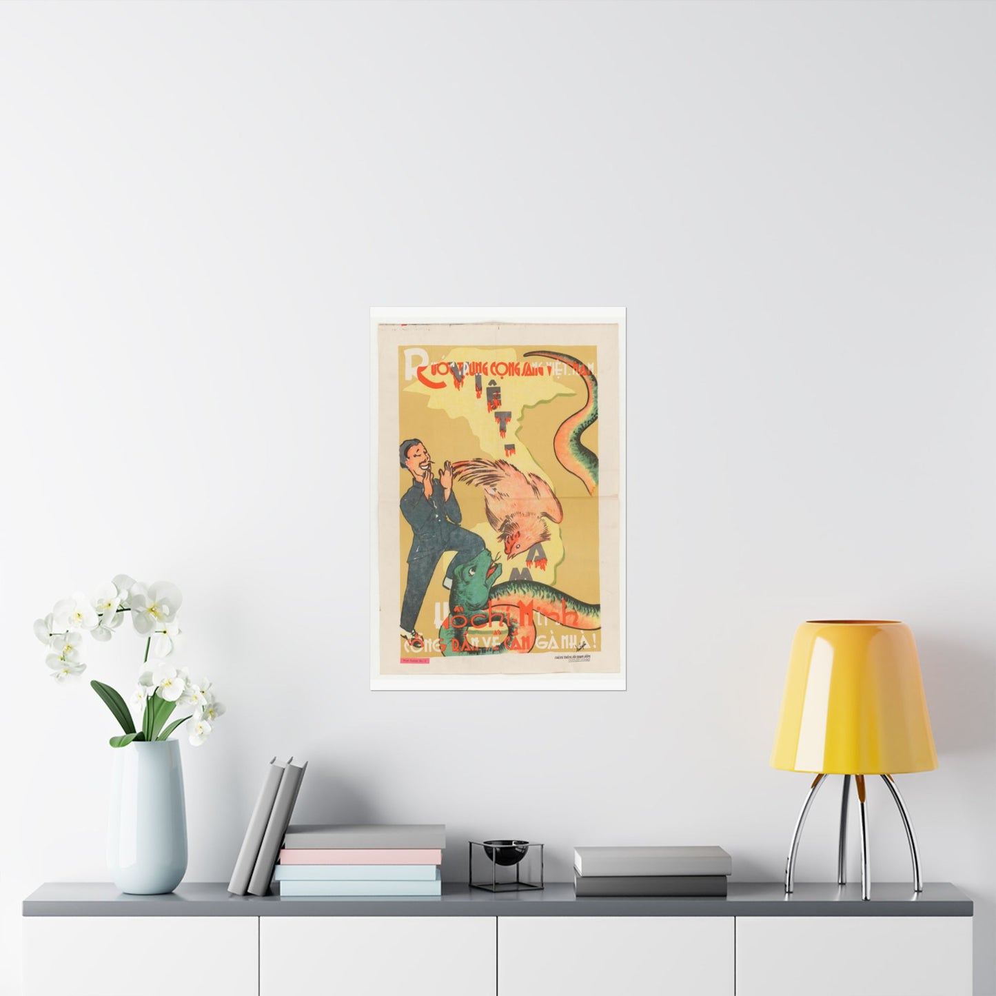 Viet Poster #2, Cold War American Propaganda poster High Quality Matte Wall Art Poster for Home, Office, Classroom