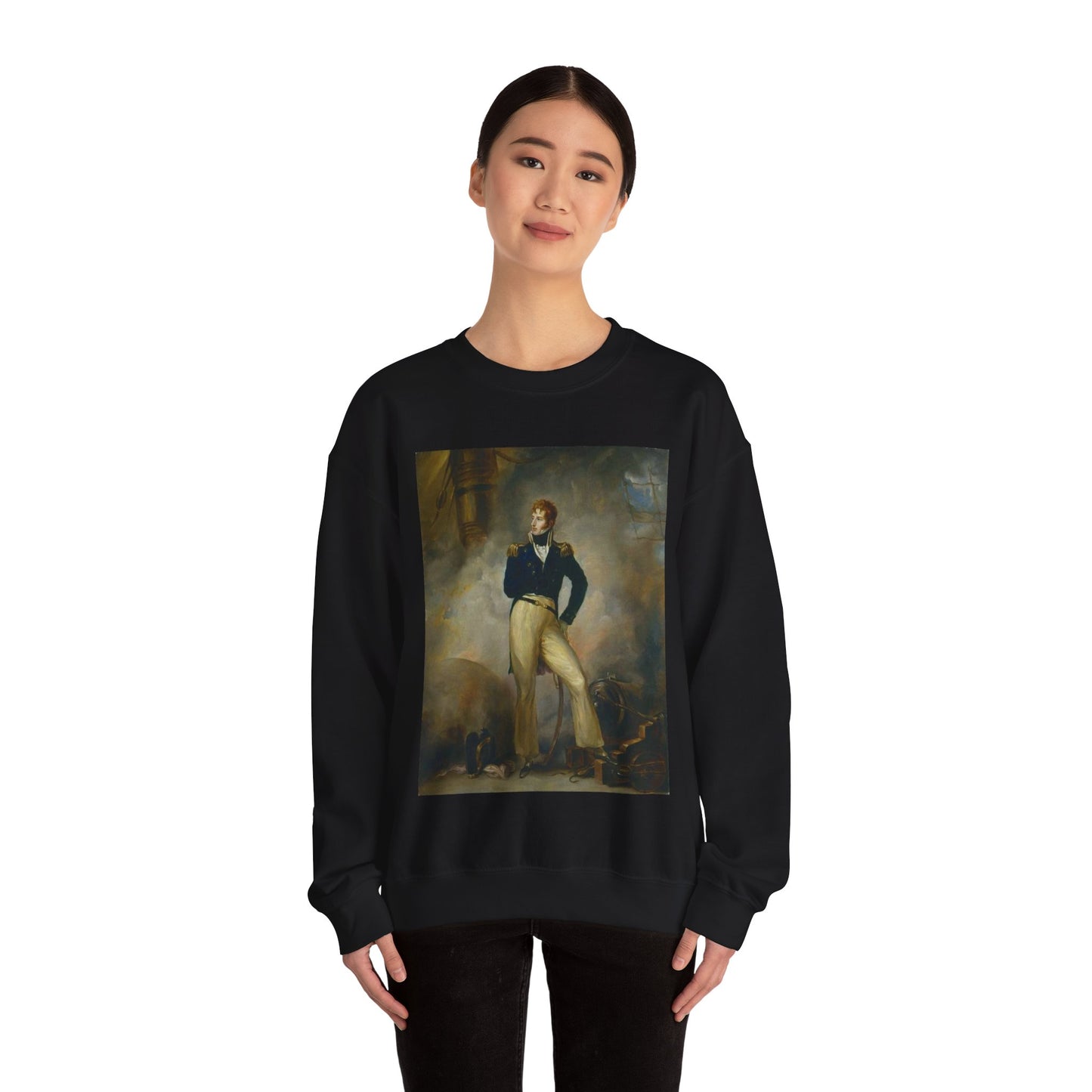 Lord Cochrane 1807 - Public domain painting Black Heavy Blend Adult Crew Neck SweatShirt