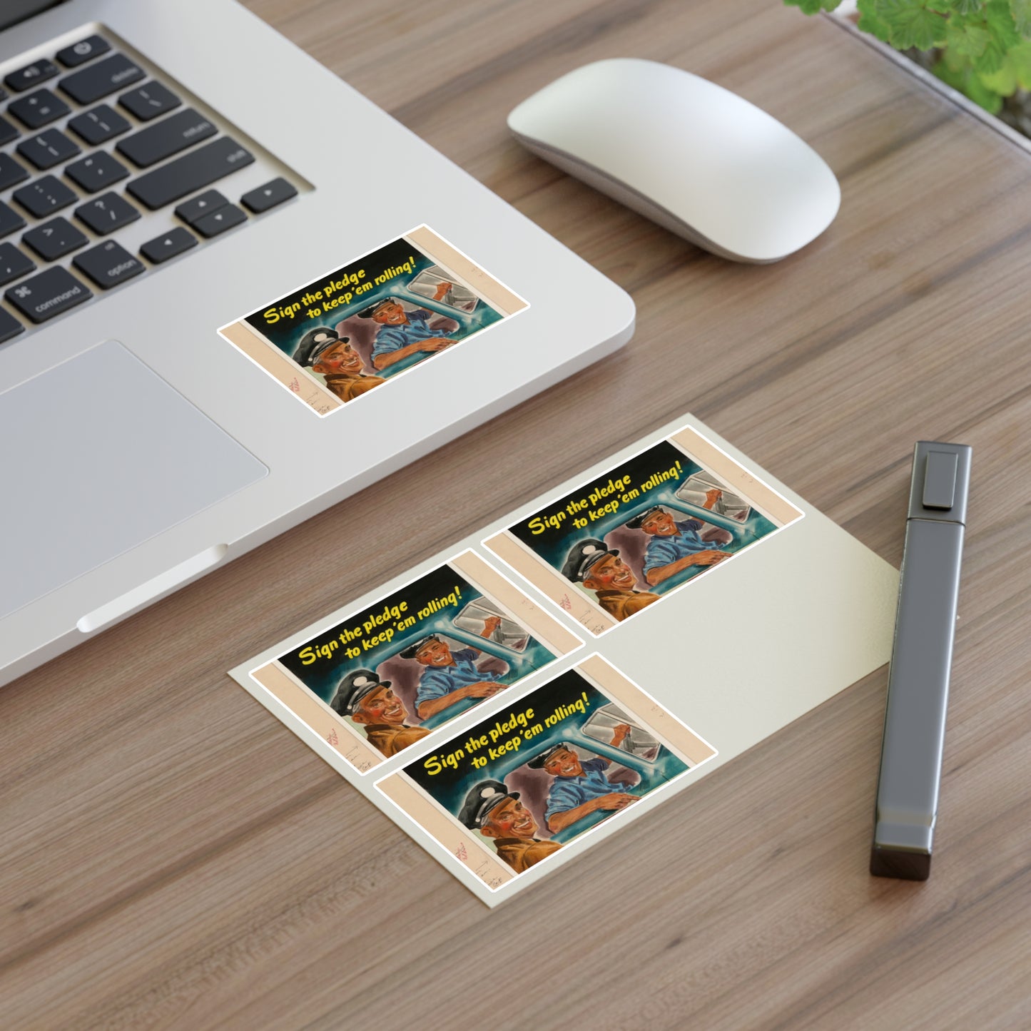 Sign the pledge to keep'em rolling! U.S. Truck Conservation Corps - U.S. Office of Defense Transportation Laminated UV Protective Vinyl Stickers