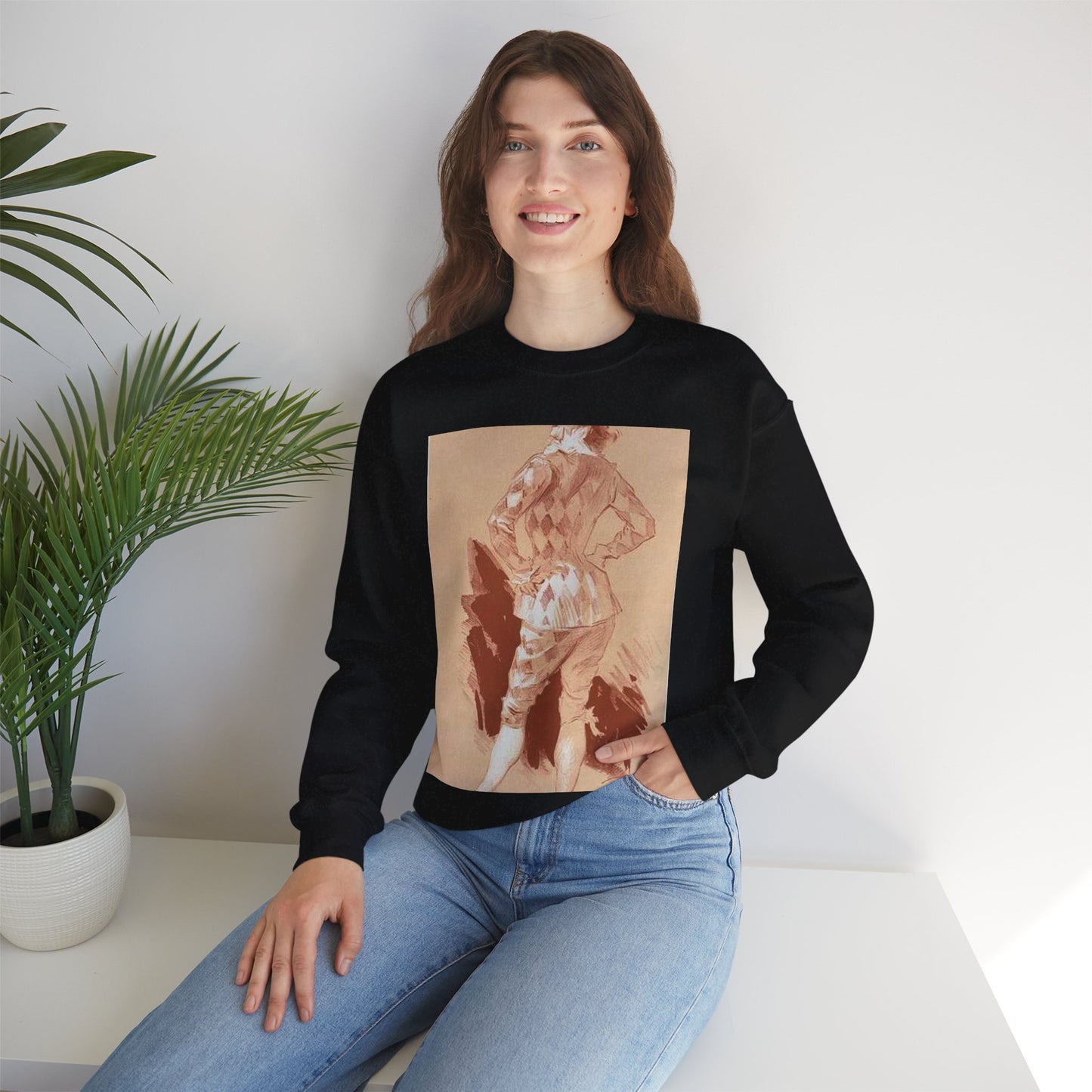 Dessin original pour la couverture des Maîtres de l'Affiche. Black Heavy Blend Adult Crew Neck SweatShirt