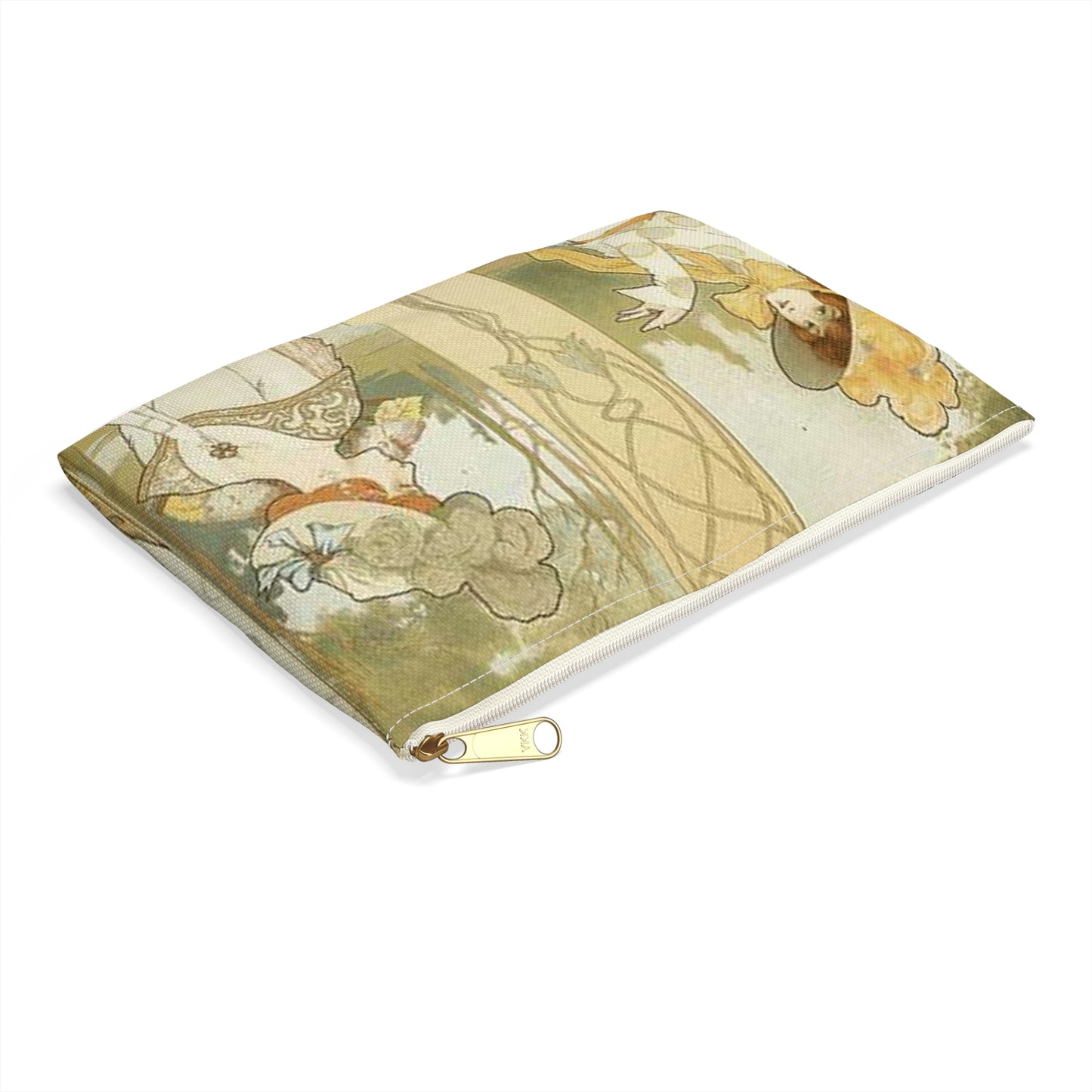 Jane Atché - La Cigarette - Drawing. Public domain image. Large Organizer Pouch with Black Zipper
