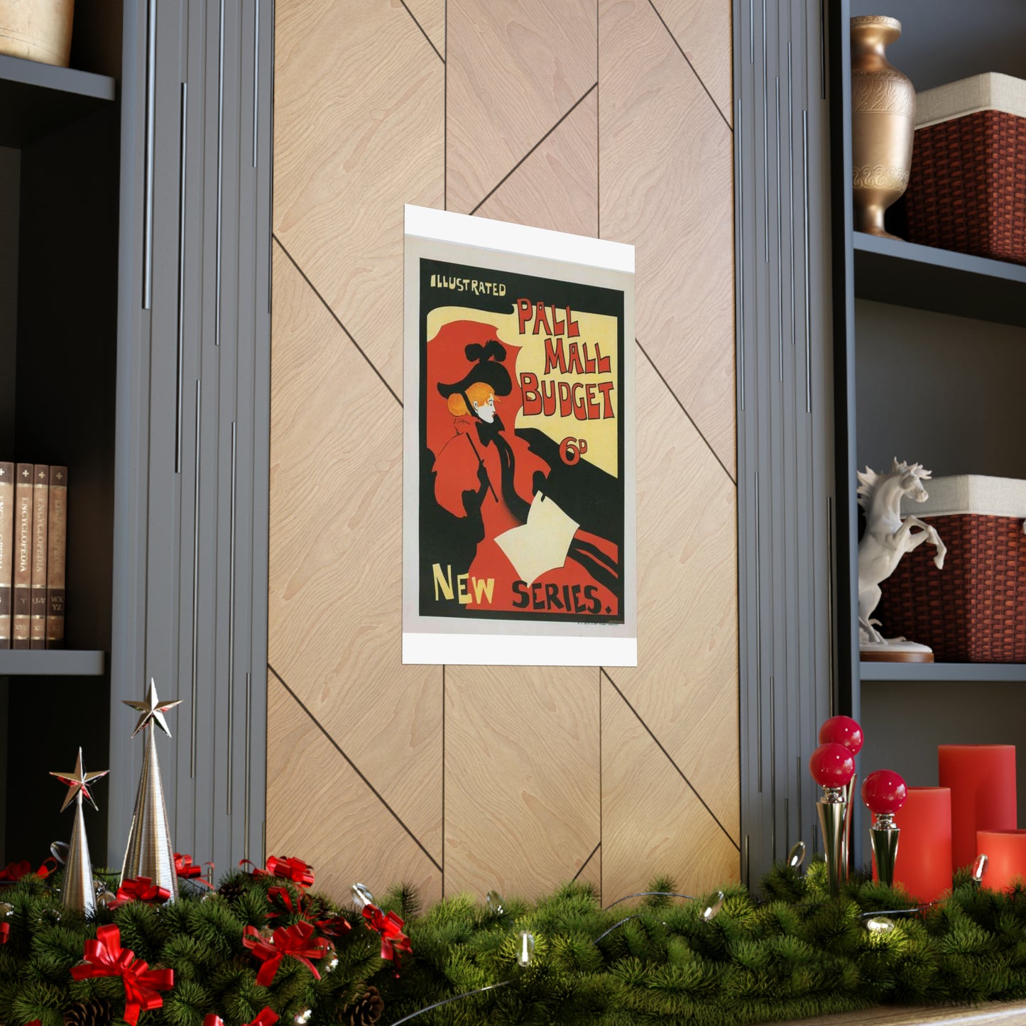 Affiche anglaise pour la revue hebdomadaire "Illustrated Pall Mall Budget". High Quality Matte Wall Art Poster for Home, Office, Classroom