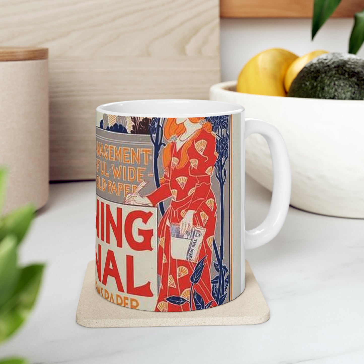 Louis Rhead - Affiche américaine pour le "Morning Journal". Beautiful Novelty Ceramic Coffee Mug 11oz