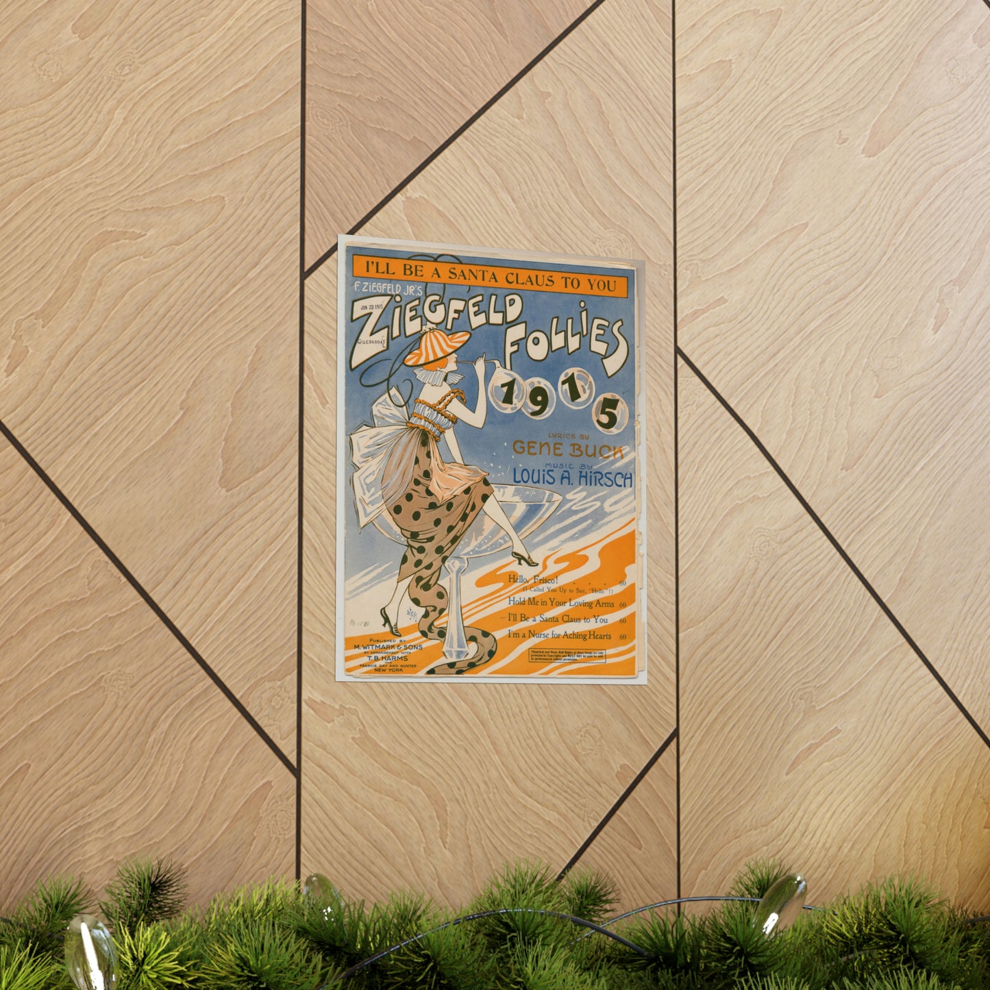 I'll be a Santa Claus to you - Sheet music, Popular songs of the day High Quality Matte Wall Art Poster for Home, Office, Classroom