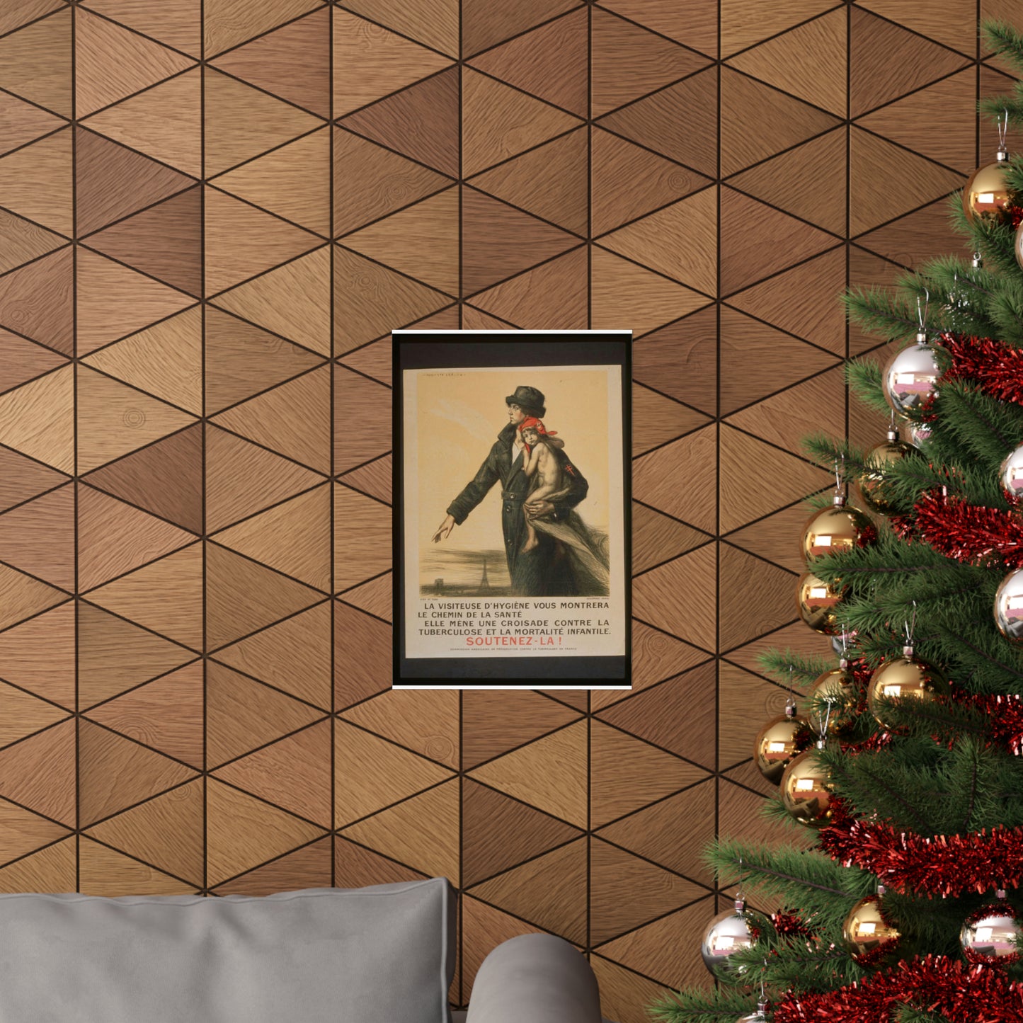 La visiteuse d'hygiéne vous montrera le chemin de la santé. Elle mène une croisade contre la tuberculose et la mortalité infantile. Soutenez-la! High Quality Matte Wall Art Poster for Home, Office, Classroom