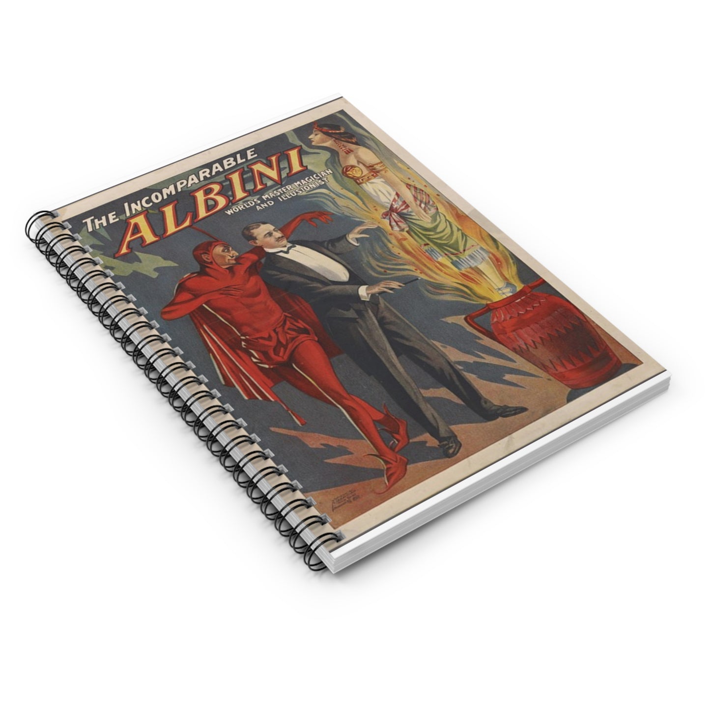 TheIncomperable Albini Theatrical Poster Spiral Bound Ruled Notebook with Printed Cover