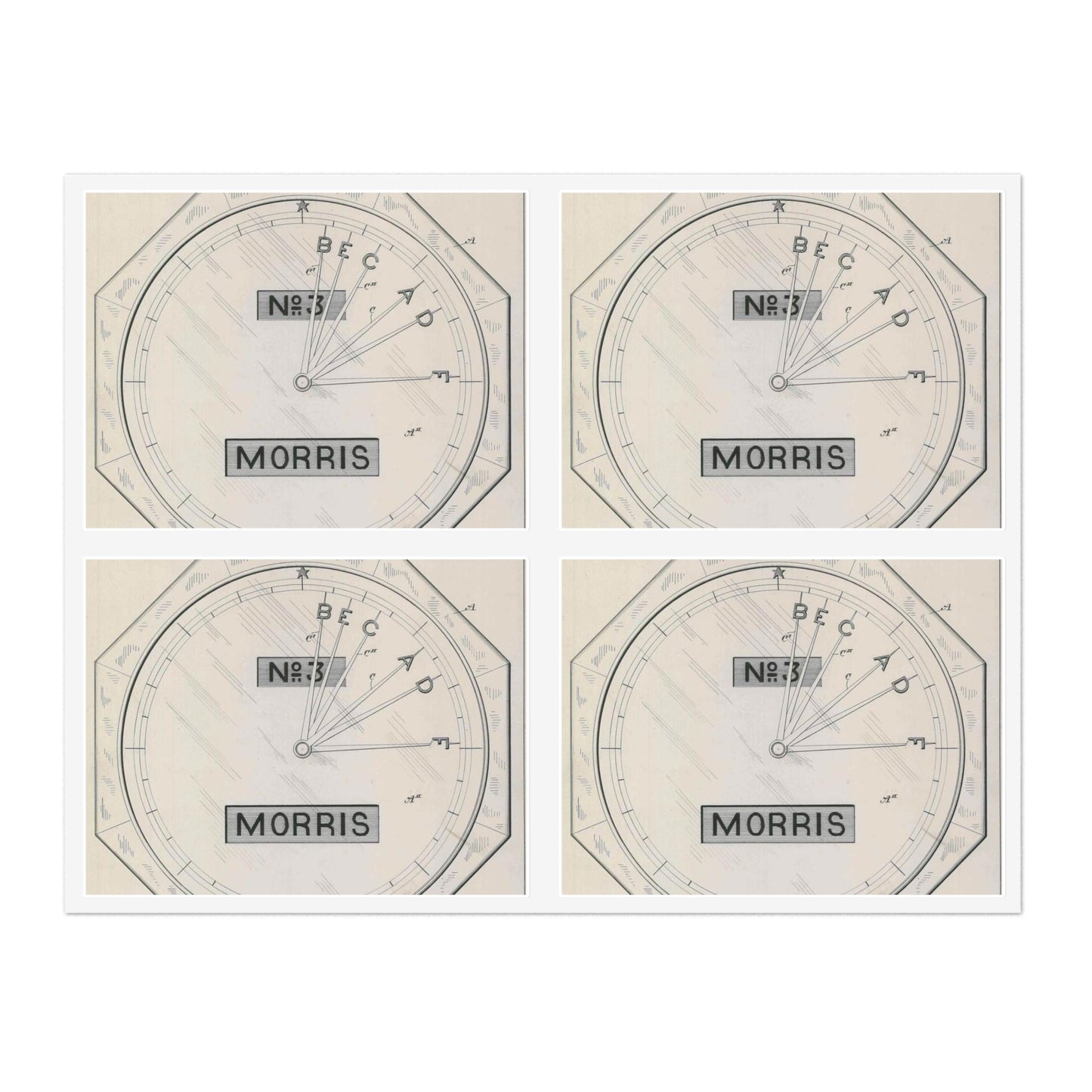 Patent drawing - for S. D. Mott's Racing Indicator Public domain image Laminated UV Protective Vinyl Stickers