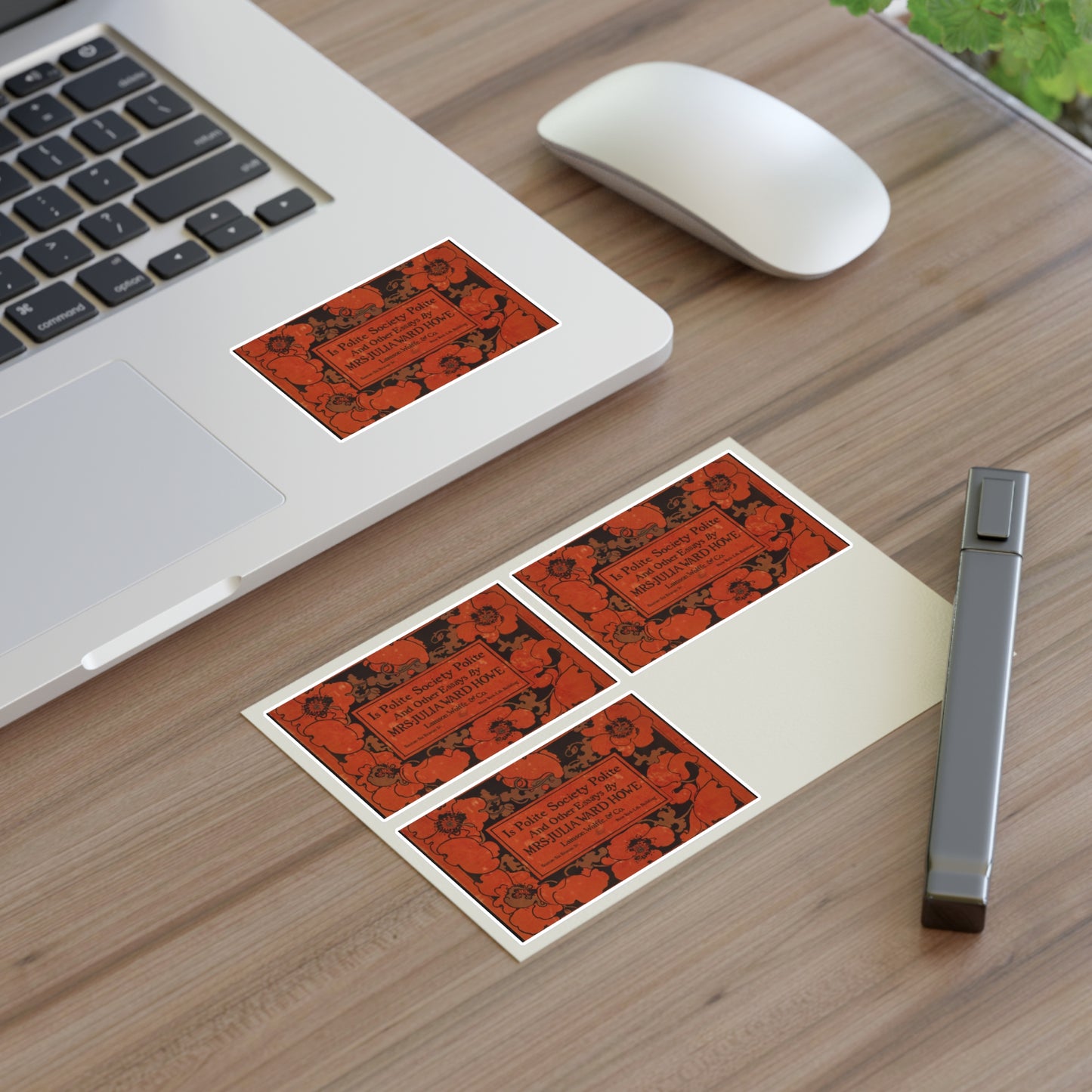 Is polite society polite and other essays by Mrs. Julia Ward Howe Laminated UV Protective Vinyl Stickers