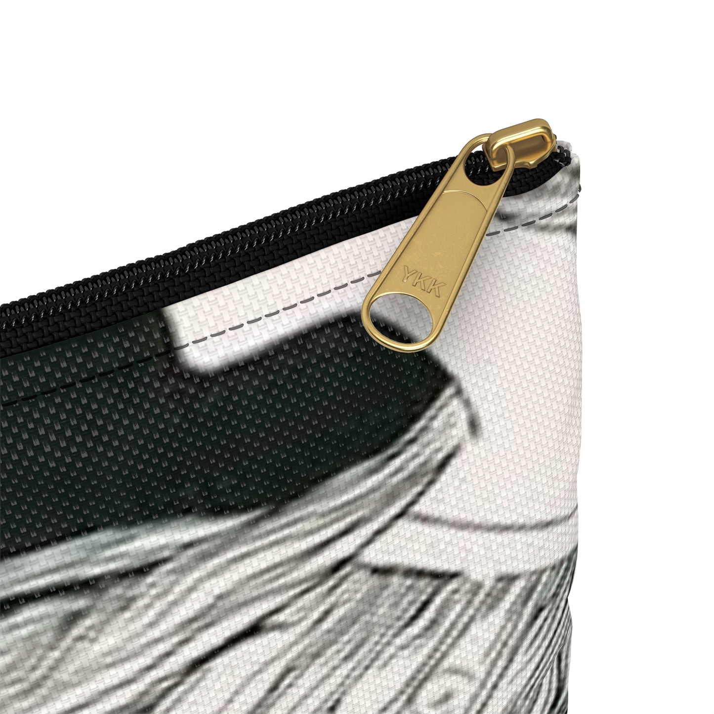 Witzel-210 - Art nouveau public domain image Large Organizer Pouch with Black Zipper