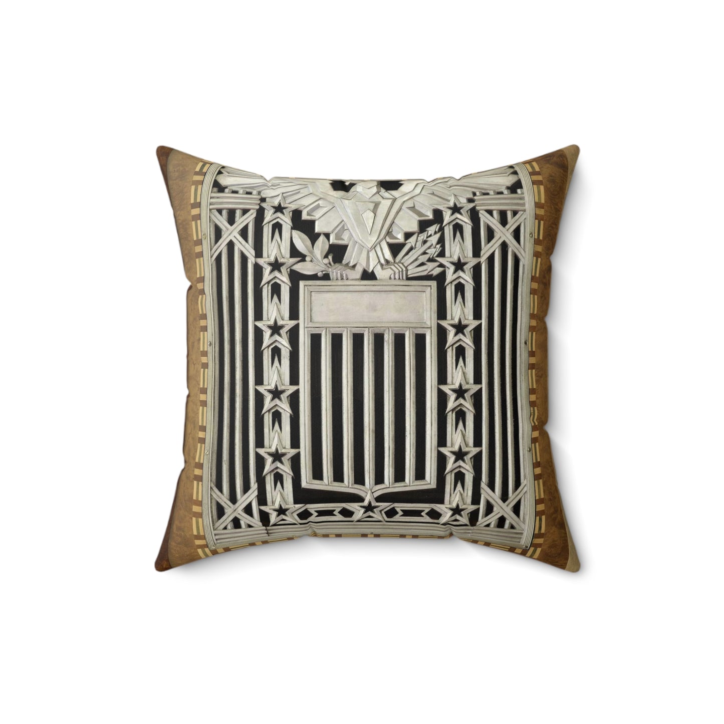 Interior grill detail, James T. Foley U.S. Post Office and Courthouse, Albany, New York Decorative Accent Square Pillow