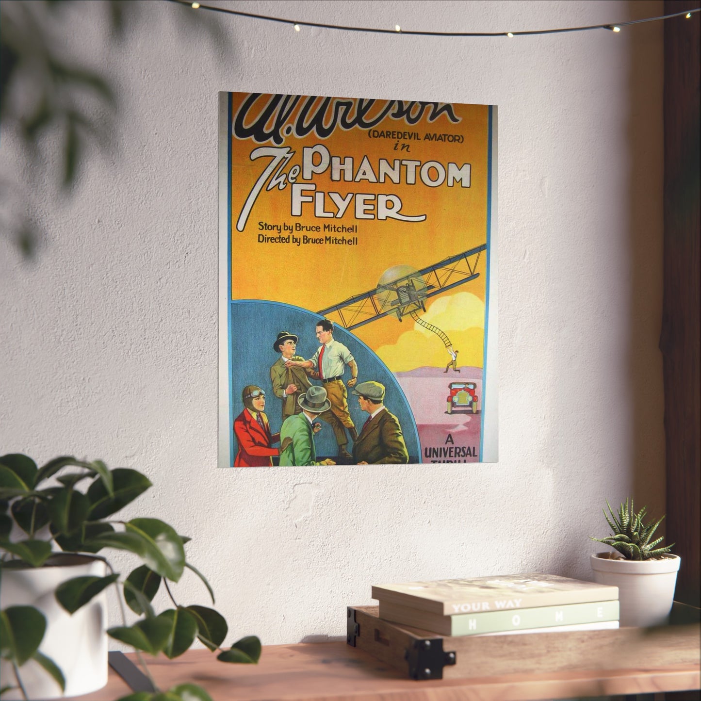 Phantom Flyer 1928 - Art Deco public domain image High Quality Matte Wall Art Poster for Home, Office, Classroom