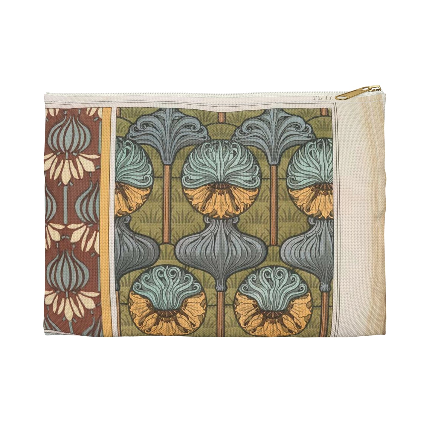 Couronne imperiale, Maurice Pillard Verneuil Large Organizer Pouch with Black Zipper