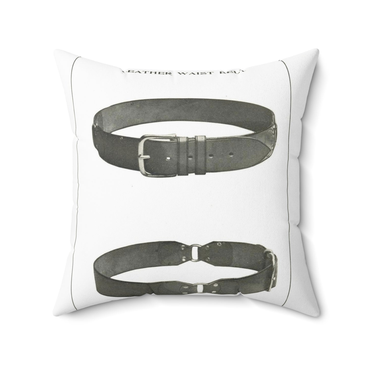 Patent drawing - Leather Waist Belt - . Public domain image Decorative Accent Square Pillow