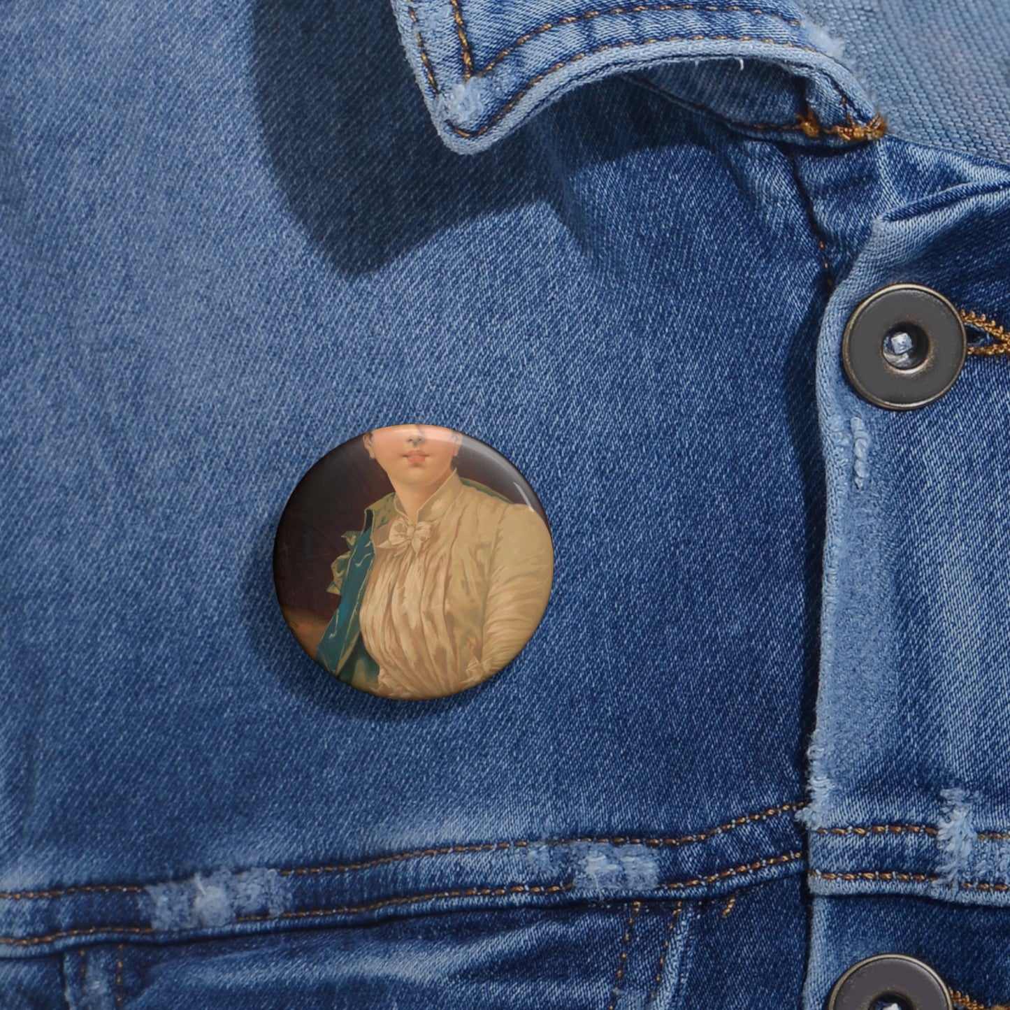 Devotion - Print, Library of Congress collection Pin Buttons with Crisp Design