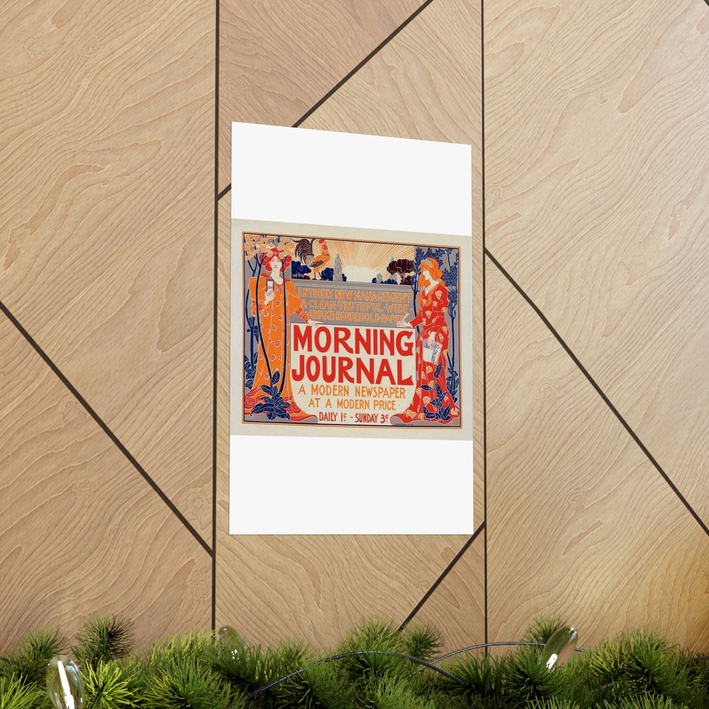 Louis Rhead - Affiche américaine pour le "Morning Journal". High Quality Matte Wall Art Poster for Home, Office, Classroom