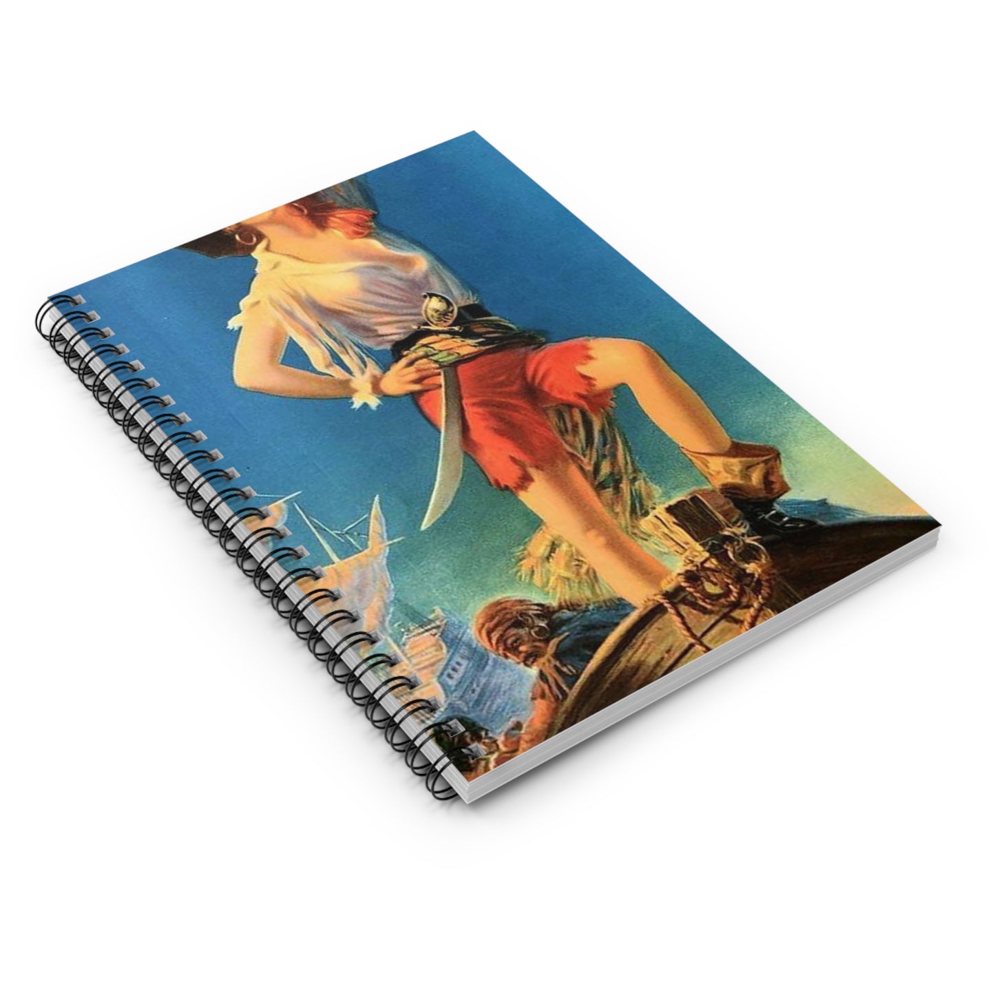 Bringing Home the Treasure, print of painting by Edward Mason Eggleston, 1929, cropped by publisher for narrow calendar Spiral Bound Ruled Notebook with Printed Cover
