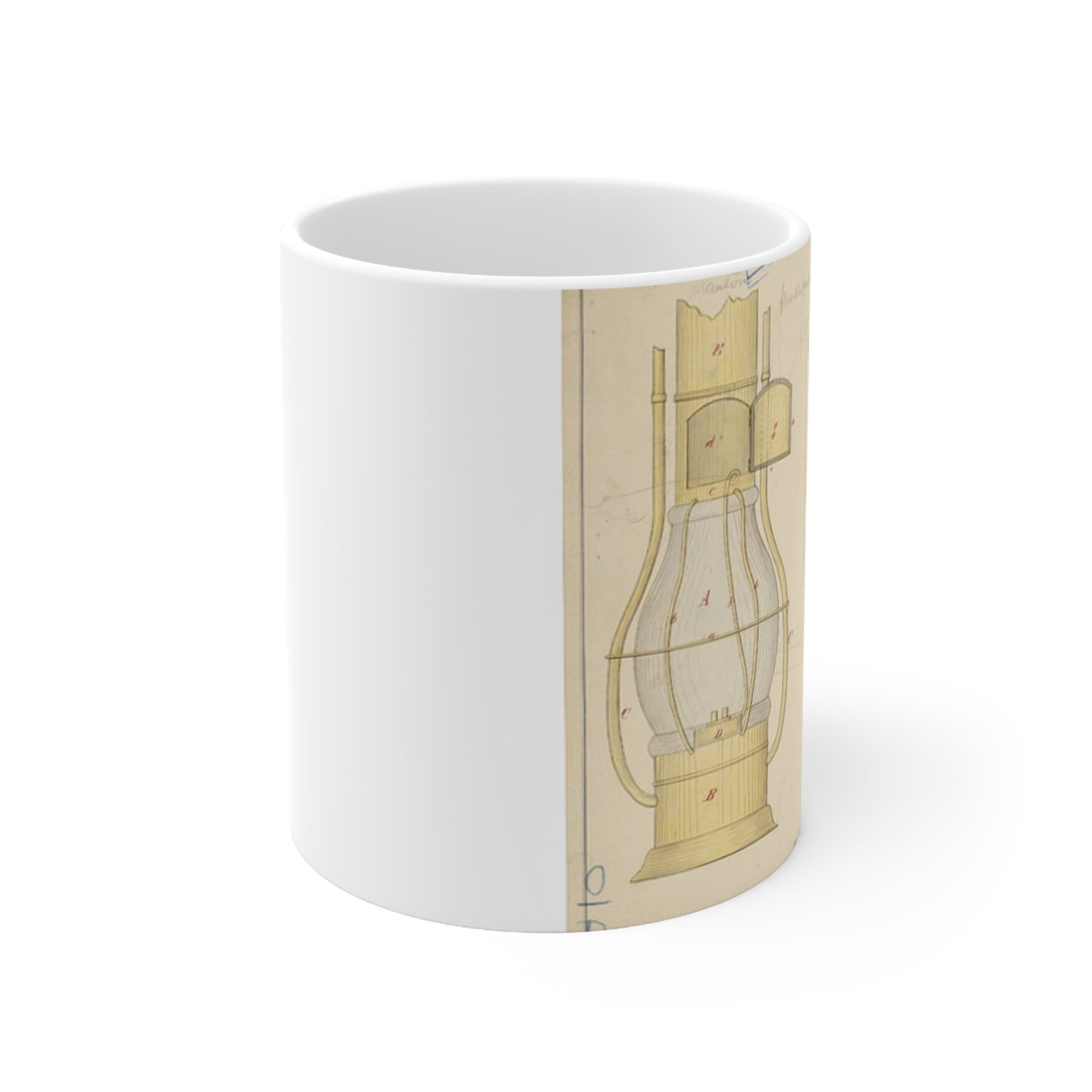 Patent drawing - Drawing of Submarine Telescope Public domain image Beautiful Novelty Ceramic Coffee Mug 11oz