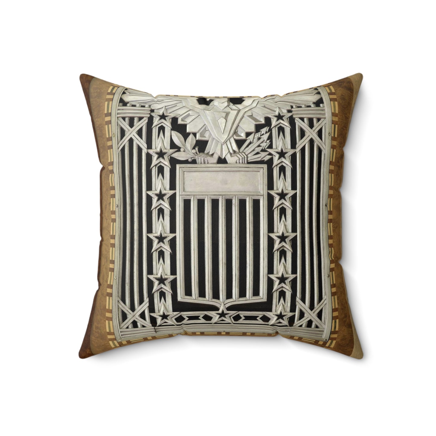 Interior grill detail, James T. Foley U.S. Post Office and Courthouse, Albany, New York Decorative Accent Square Pillow