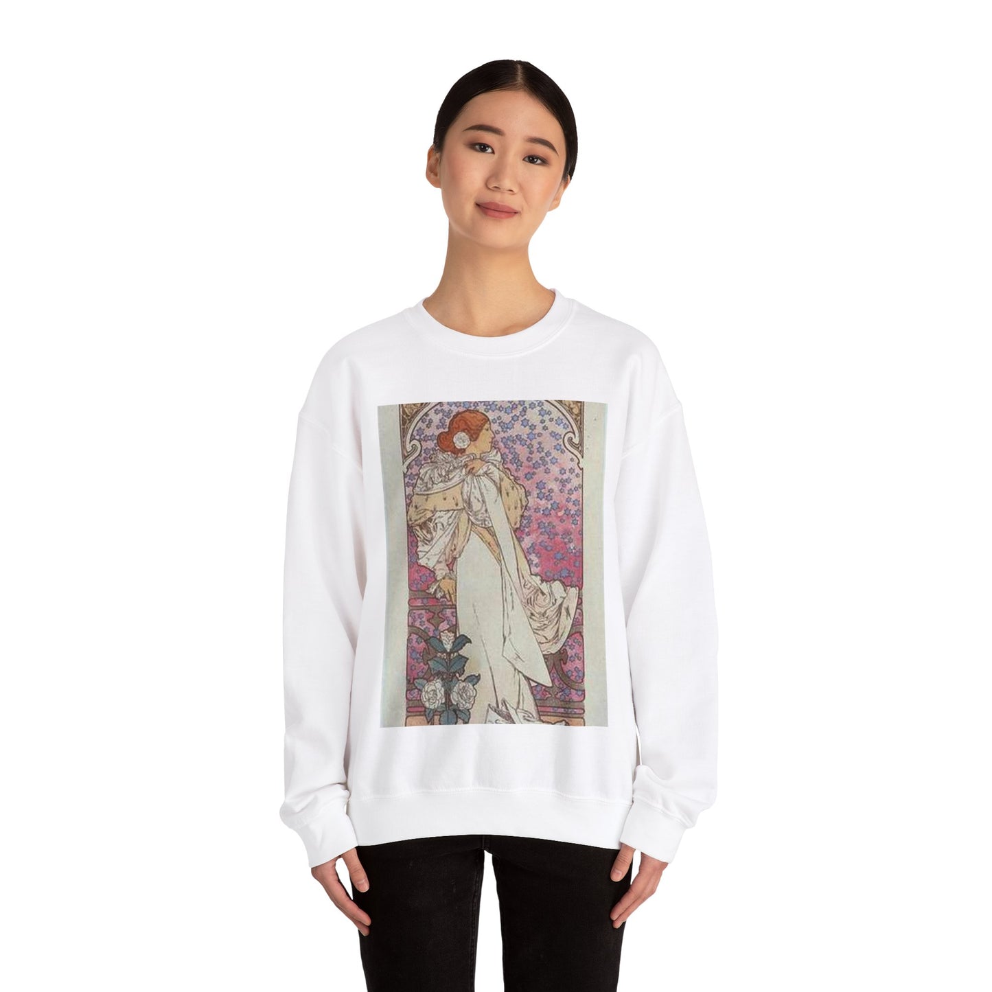 Affiche pour le Théâtre de la Renaissance, "la Dame aux Camélias". White Heavy Blend Adult Crew Neck SweatShirt