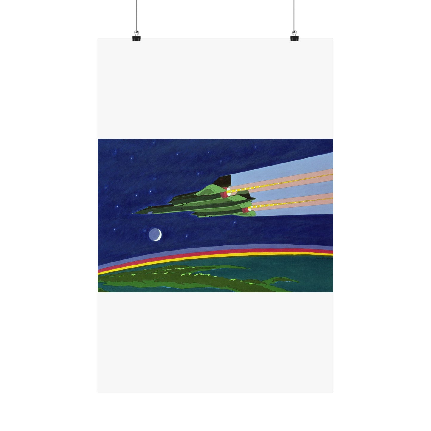 Artwork: "Blackbird at Sunrise" Artist: Bob Bausch, USAF Art Collection High Quality Matte Wall Art Poster for Home, Office, Classroom