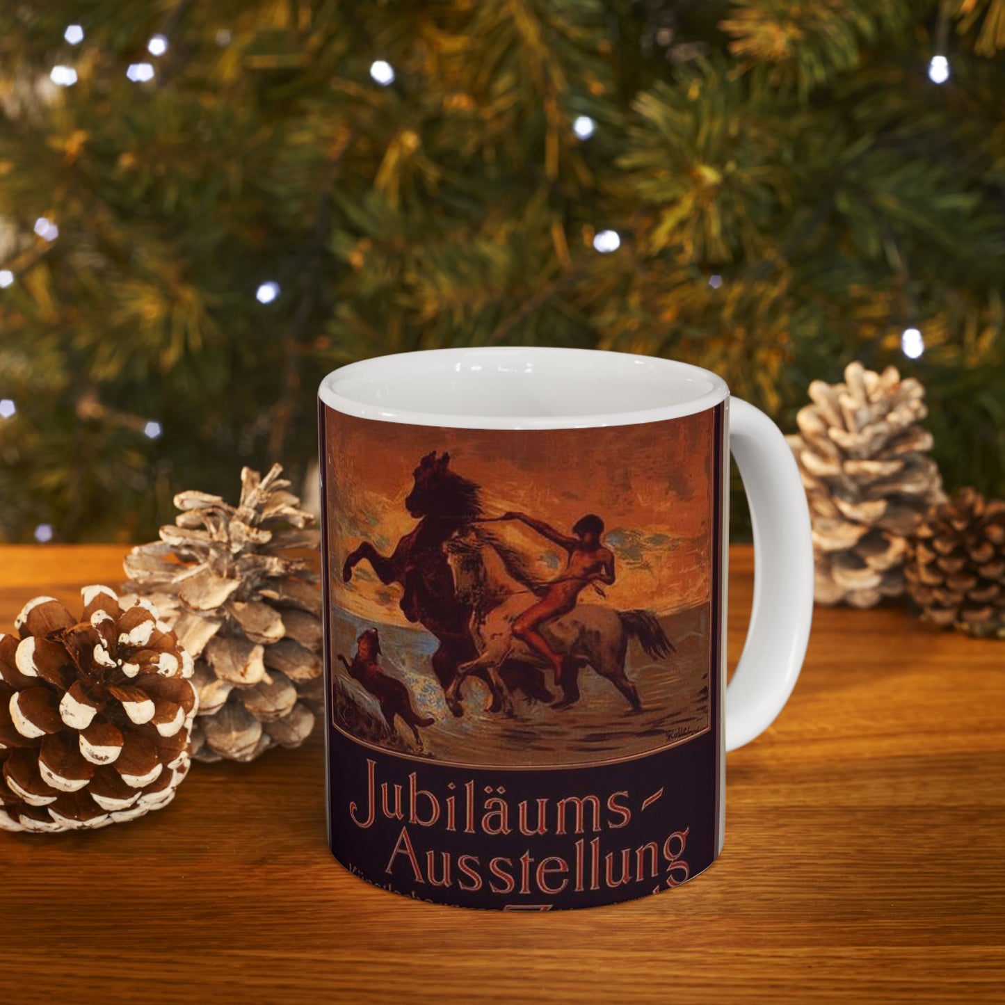 Affiche suisse pour "Jubiläums Ausstellung". Exposition d'un jubilé artistique à Zurich Beautiful Novelty Ceramic Coffee Mug 11oz