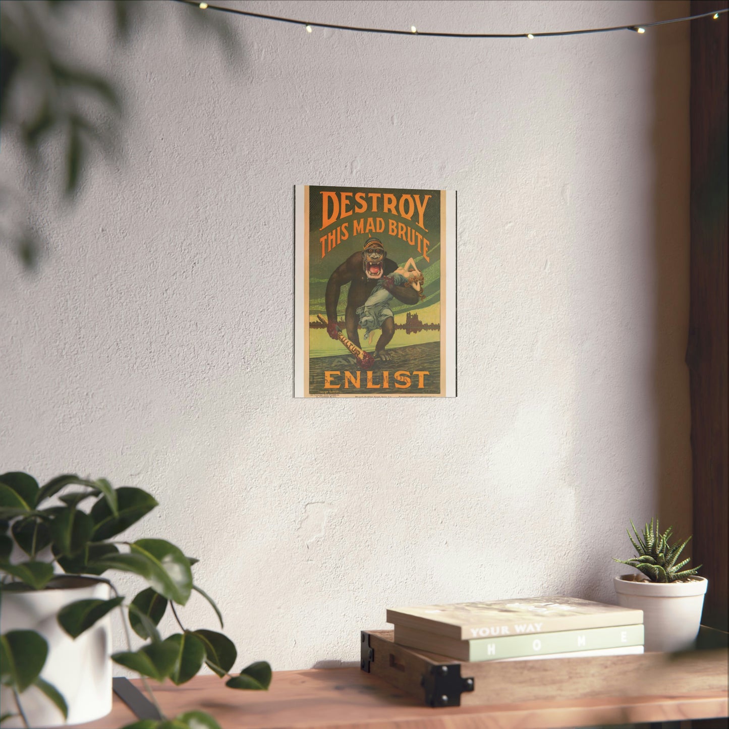 Destroy this mad brute Enlist - U.S. Army. High Quality Matte Wall Art Poster for Home, Office, Classroom