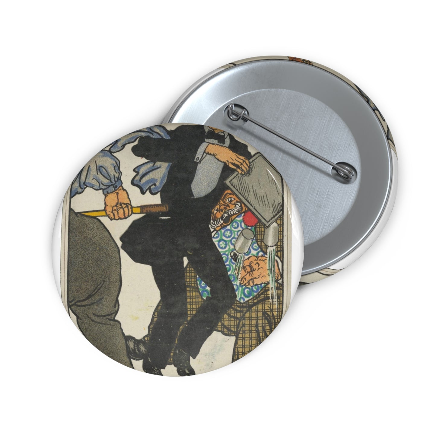 Viennese Café: Carambole (Wiener Café: Carabol) Pin Buttons with Crisp Design