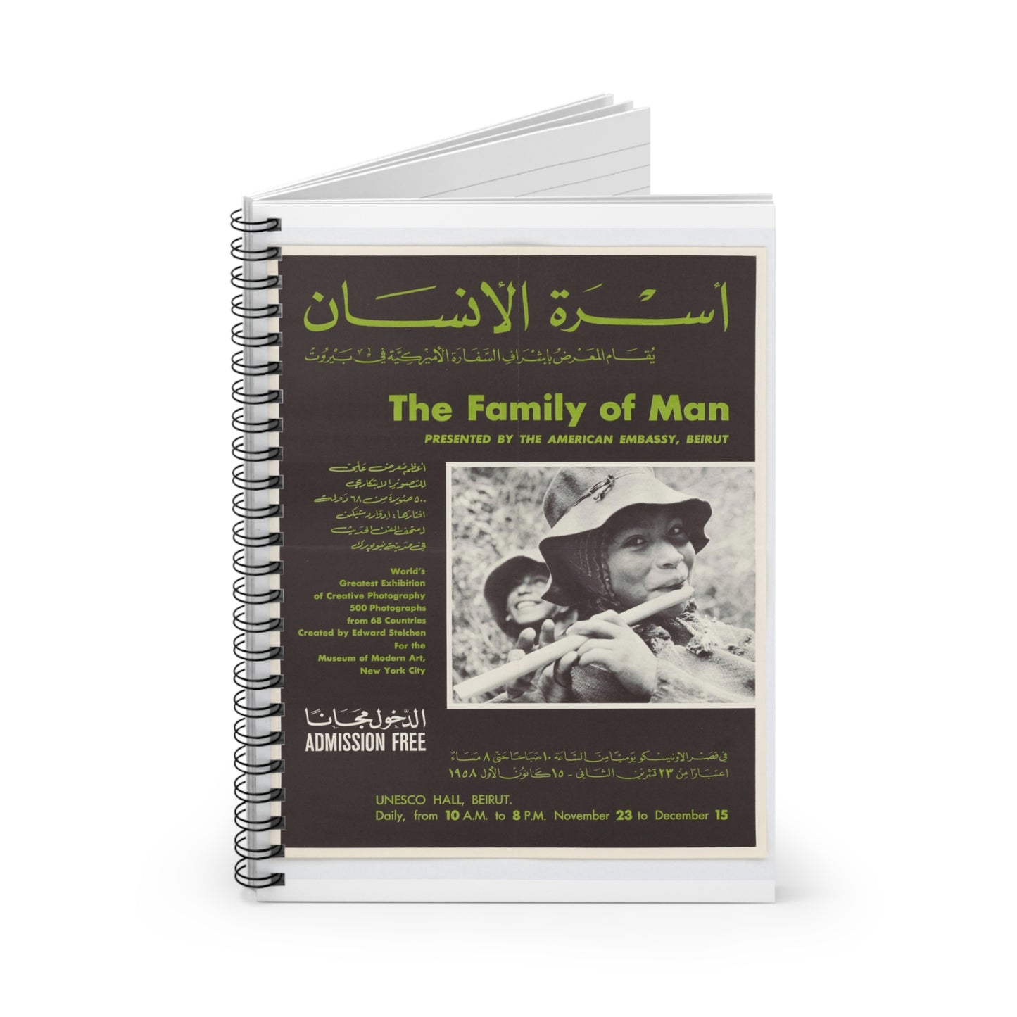 Poster: The Family of Man - Public domain portrait print Spiral Bound Ruled Notebook with Printed Cover
