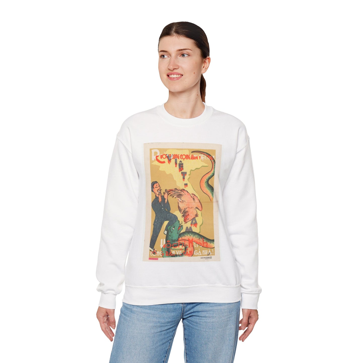 Viet Poster #2, Cold War American Propaganda poster White Heavy Blend Adult Crew Neck SweatShirt