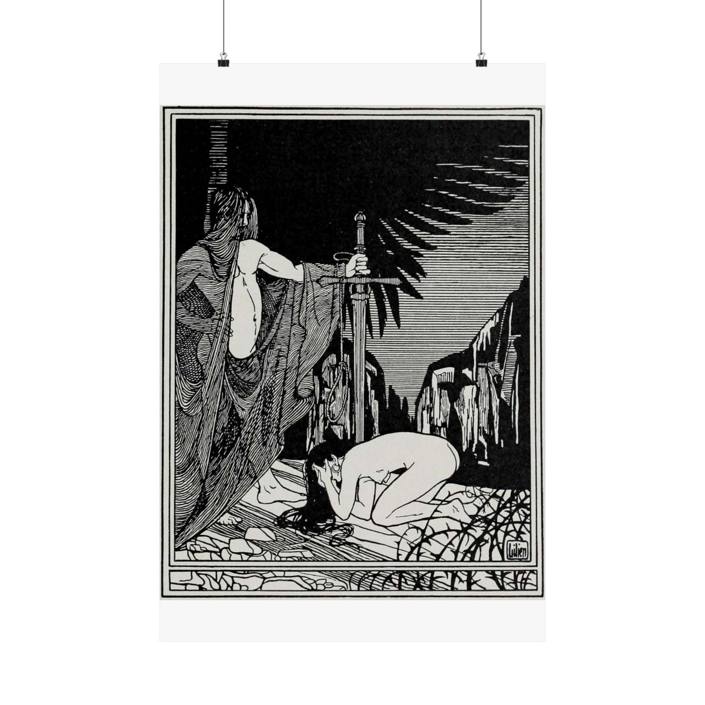 Juda 3 - Art nouveau public domain image High Quality Matte Wall Art Poster for Home, Office, Classroom